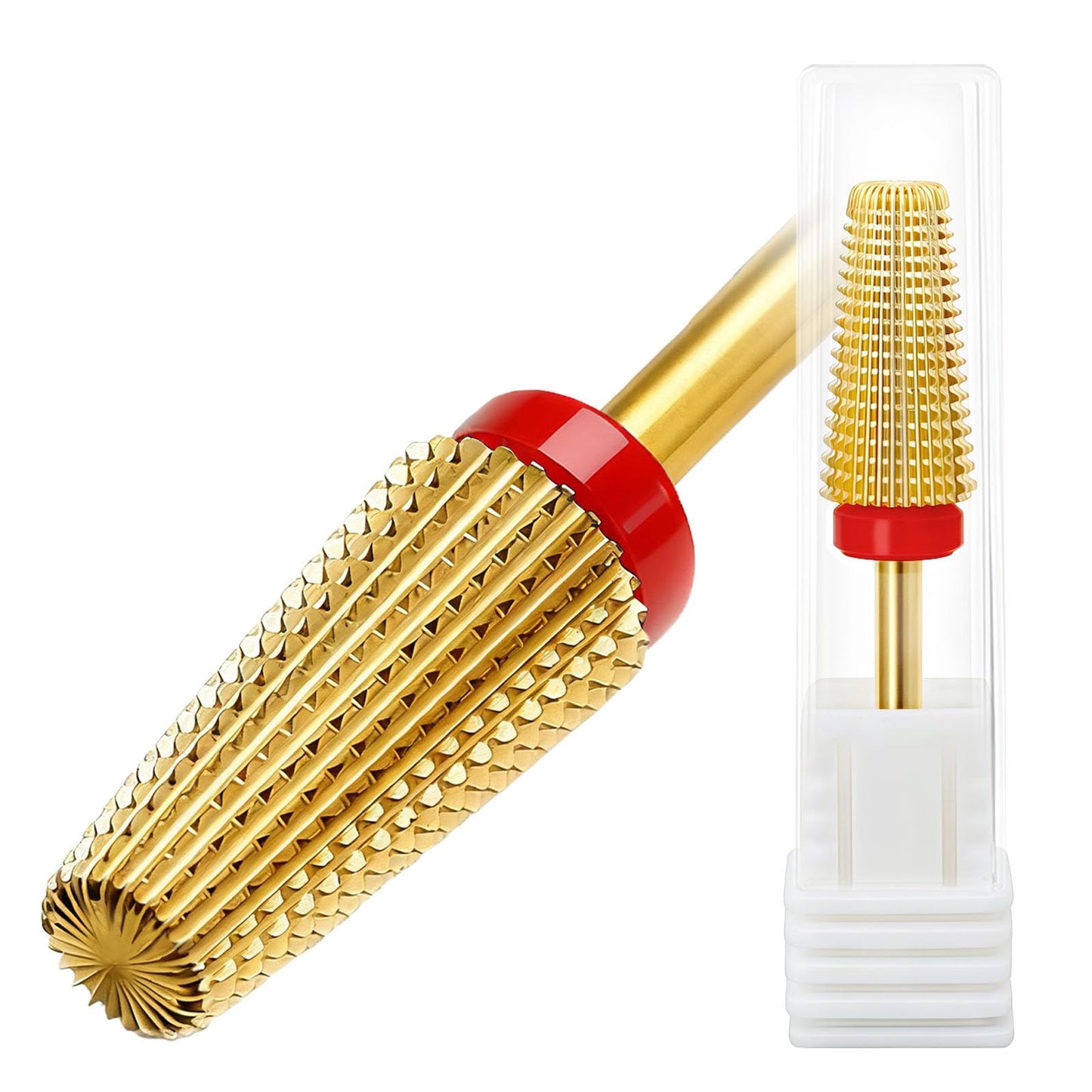 FANTEXY 5-in-1 Tungsten Carbide Nail Drill Bit, 3/32", Fine-F