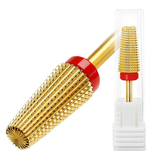 FANTEXY 5-in-1 Tungsten Carbide Nail Drill Bit, 3/32", Fine-F