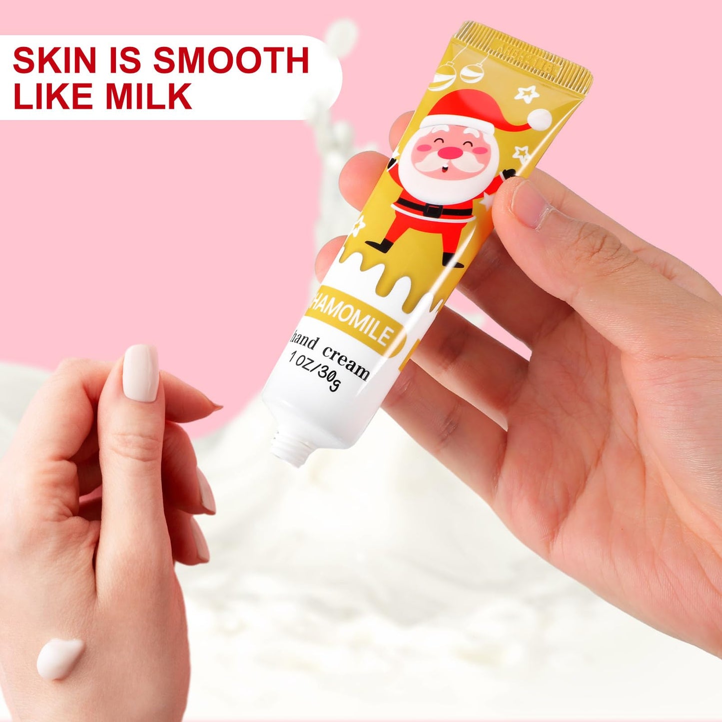 Swiffen 80 Pcs Christmas Hand Lotion Gift Set Bulk Christmas Gifts for Coworkers Employee Natural Plant Fragrance Shea Moisturizing Hand Creams Women Men Stocking Stuffers Xmas Party Supplies