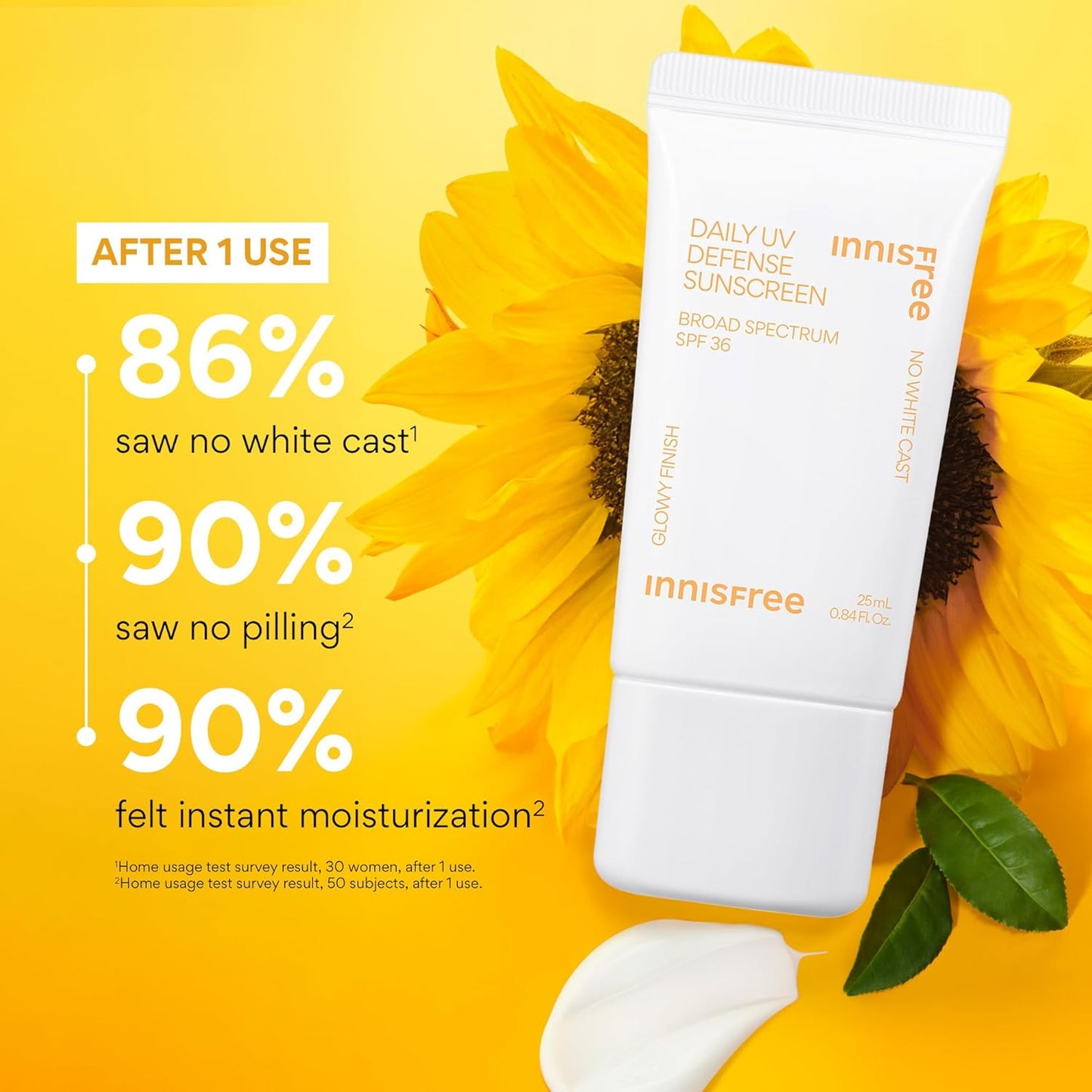 Innisfree Daily UV Defense Sunscreen SPF 50+ | Lightweight, Hydrating Korean Face Sunscreen with Invisible Finish