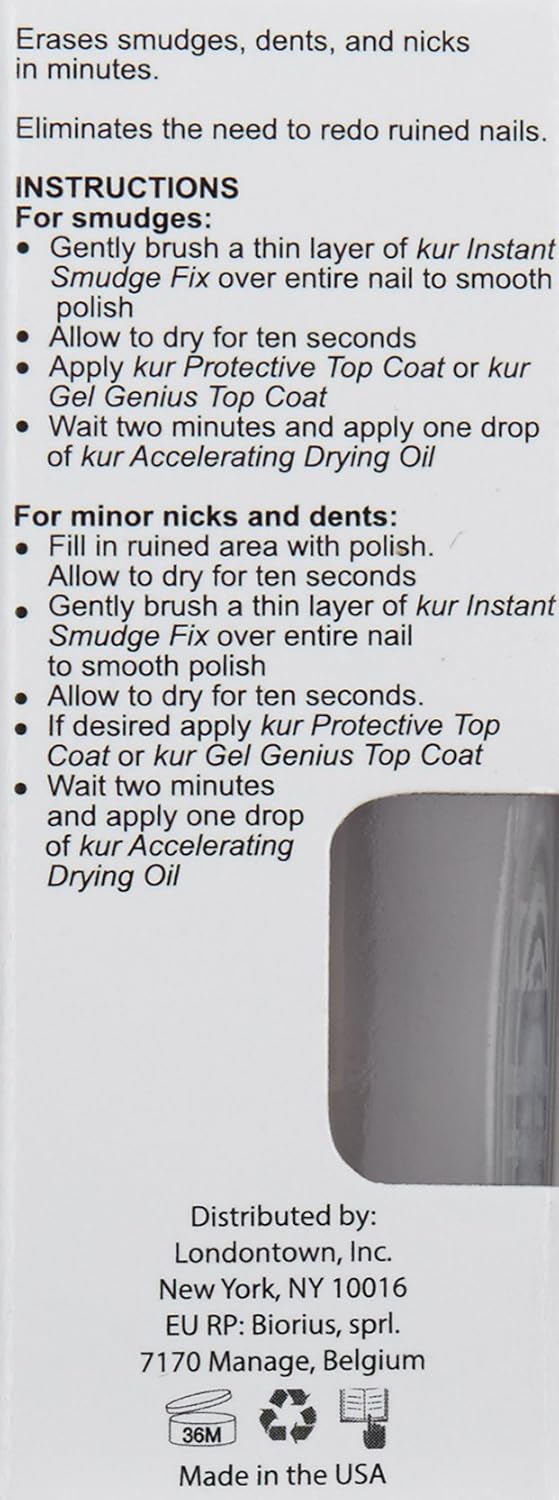 LONDONTOWN Kur Instant Smudge Fix - Nail Polish Remover | 0.4 Fl Oz
