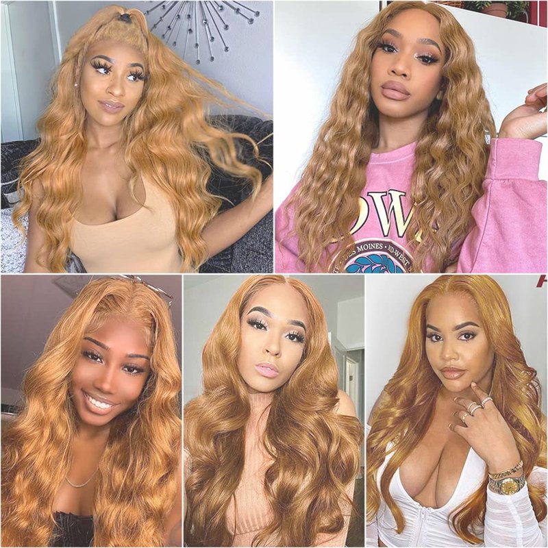 Body Wave Hair Extensions - Honey Blonde Brazilian Virgin Human Hair Bundle | 12 Inch, 50g
