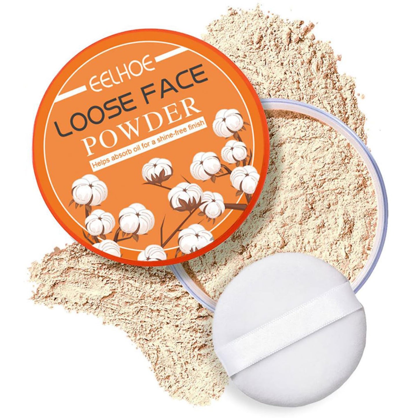 Loose Setting Powder,Translucent Powder Setting Powder Long Lasting Oil Control Loose Face Powder,Lightweight Face Finishing Powder,Even Skin Tone,Waterproof Setting Powder Foundation Makes Skin Downy
