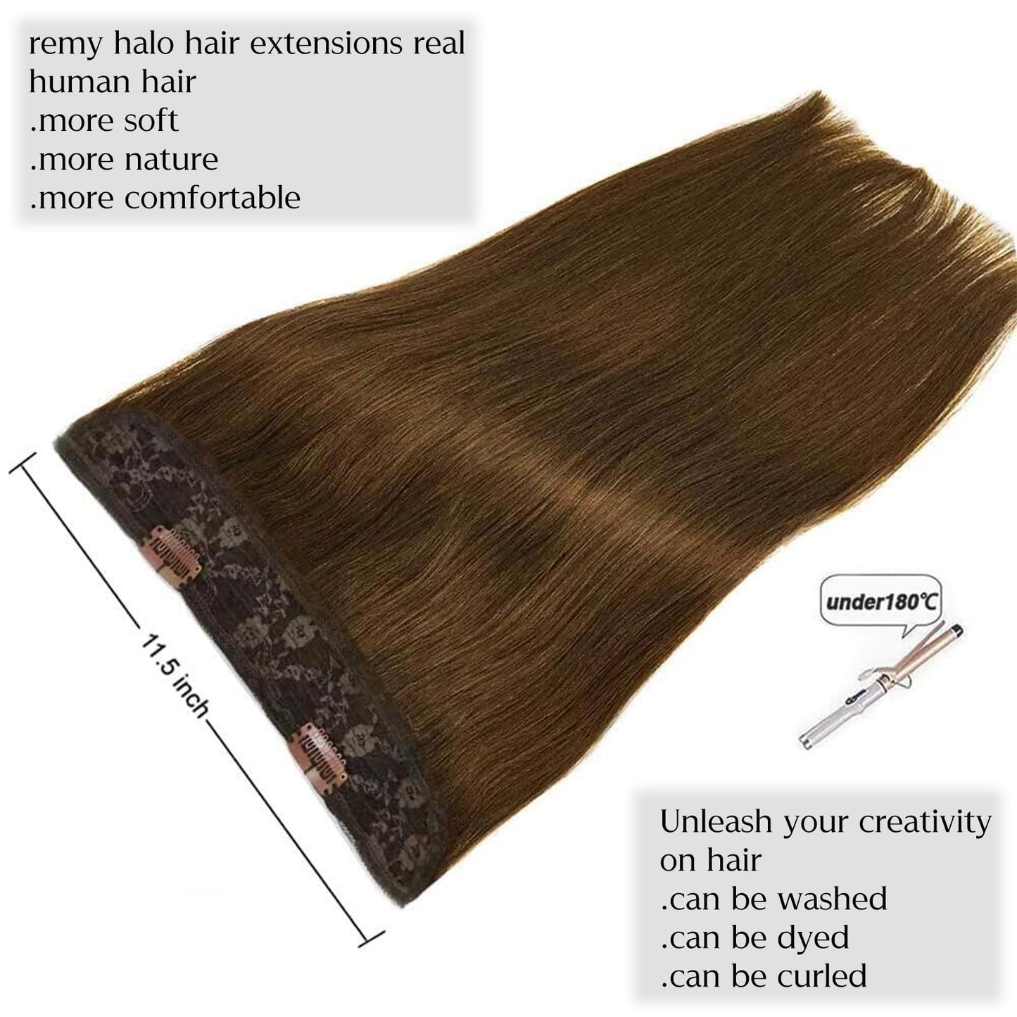 12 Inch Hair Extensions Real Human Hair Light Blonde to 613 Blonde Straight Hair Extensions Human Hair Extensions Hidden Transparent Fish Line Invisible Hairpiece