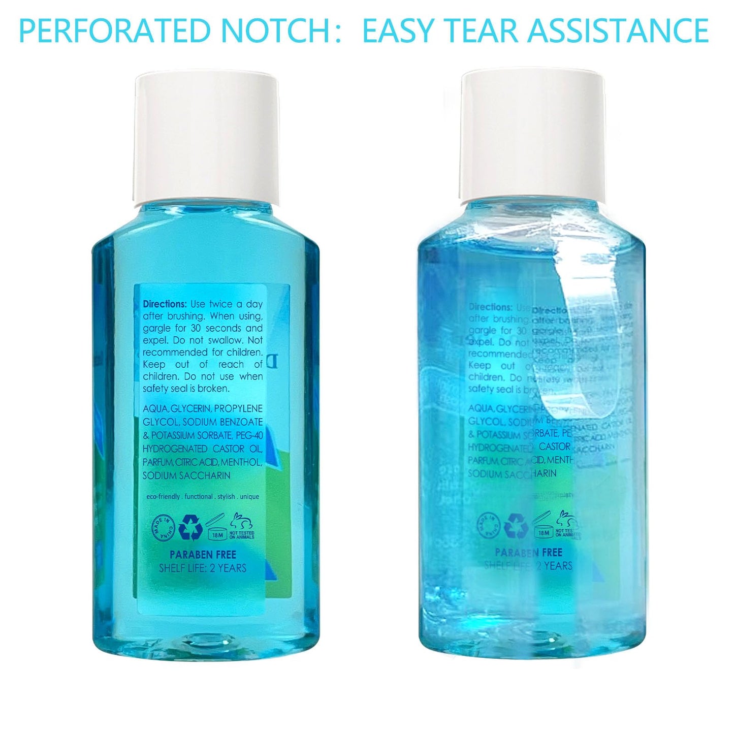 Mouthwash Travel Size, Portable Original Mint, 35ml/1.2oz (48 Pack)