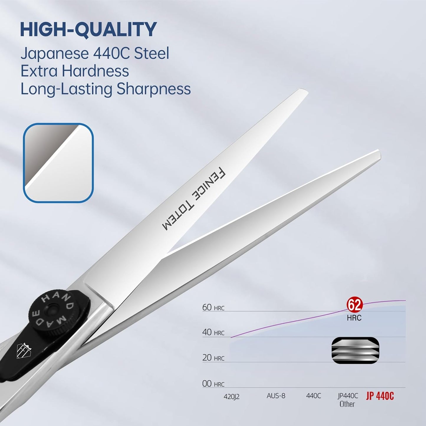Professional Hair Cutting Scissors - 6.0 Inch | Ideal for All Hair Types