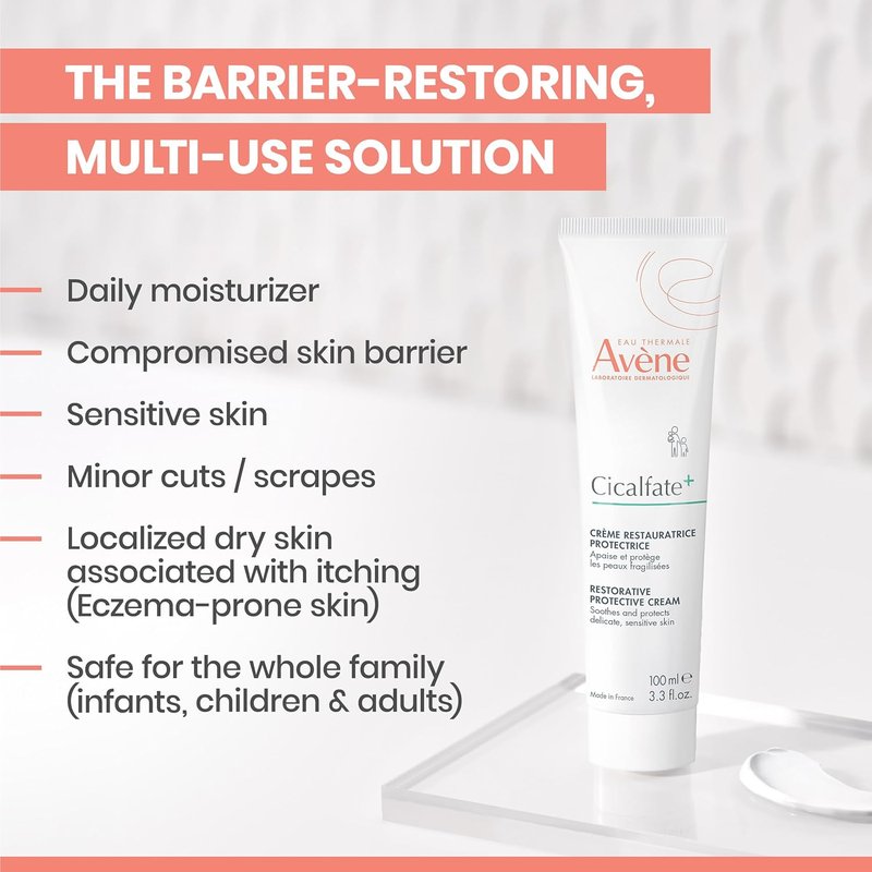 Avène Cicalfate+ Restorative Cream | Face Moisturizer for Sensitive Skin - Restores Skin Barrier, Safe for All Ages