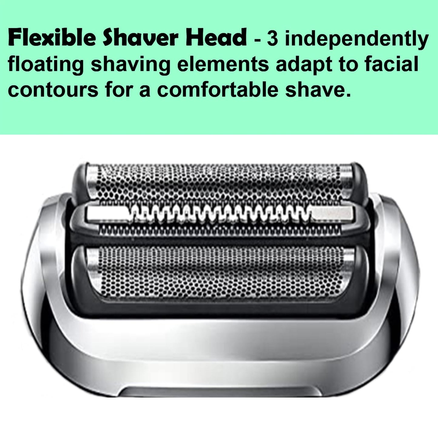 Series 7 Replacement Head 73S for Braun Electric Shaver, S7 Replacement Head Compatible with Braun Razor New Generation 7020s 7025s 7085cc 7027cs 7071cc 7075cc (1 Count)