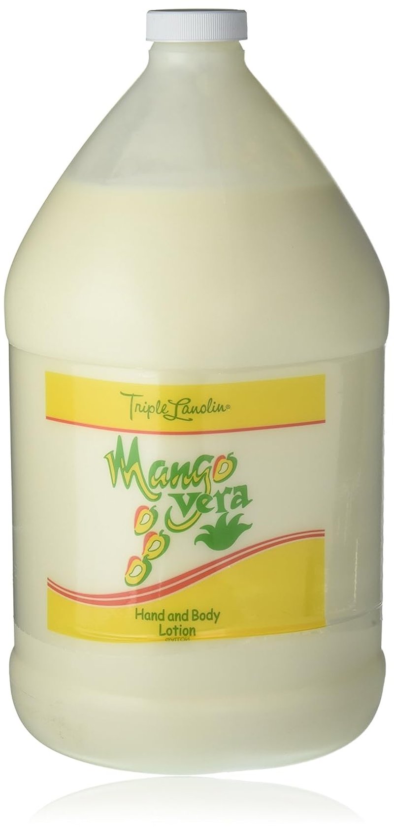 Triple Lanolin Mango Vera Lotion - Tropical Mango Scented Aloe & Lanolin Moisturizer | 1 Gallon, Non-Greasy & Fast-Absorbing