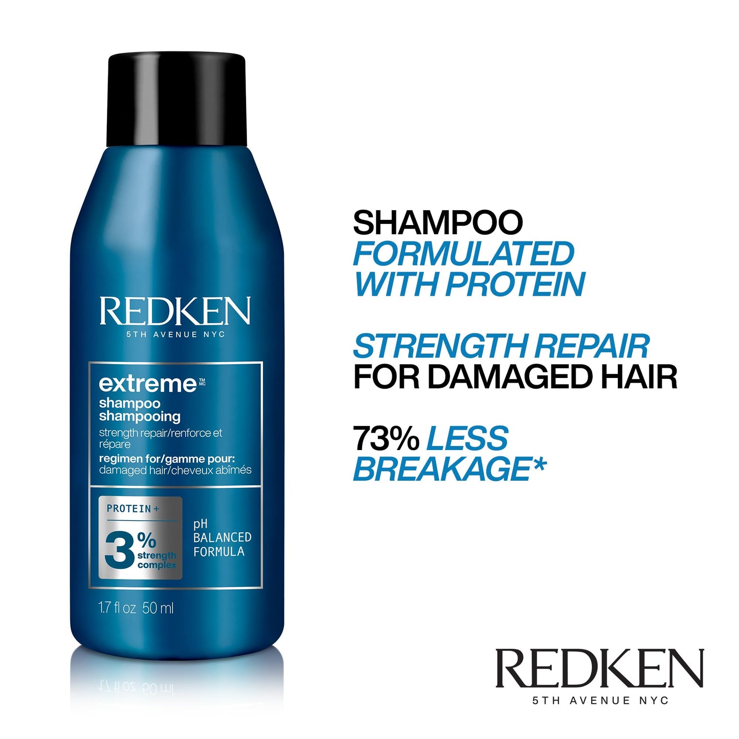 Redken Extreme Shampoo - Strengthen & Repair Damaged Hair, For Damaged Hair, Infused With Proteins