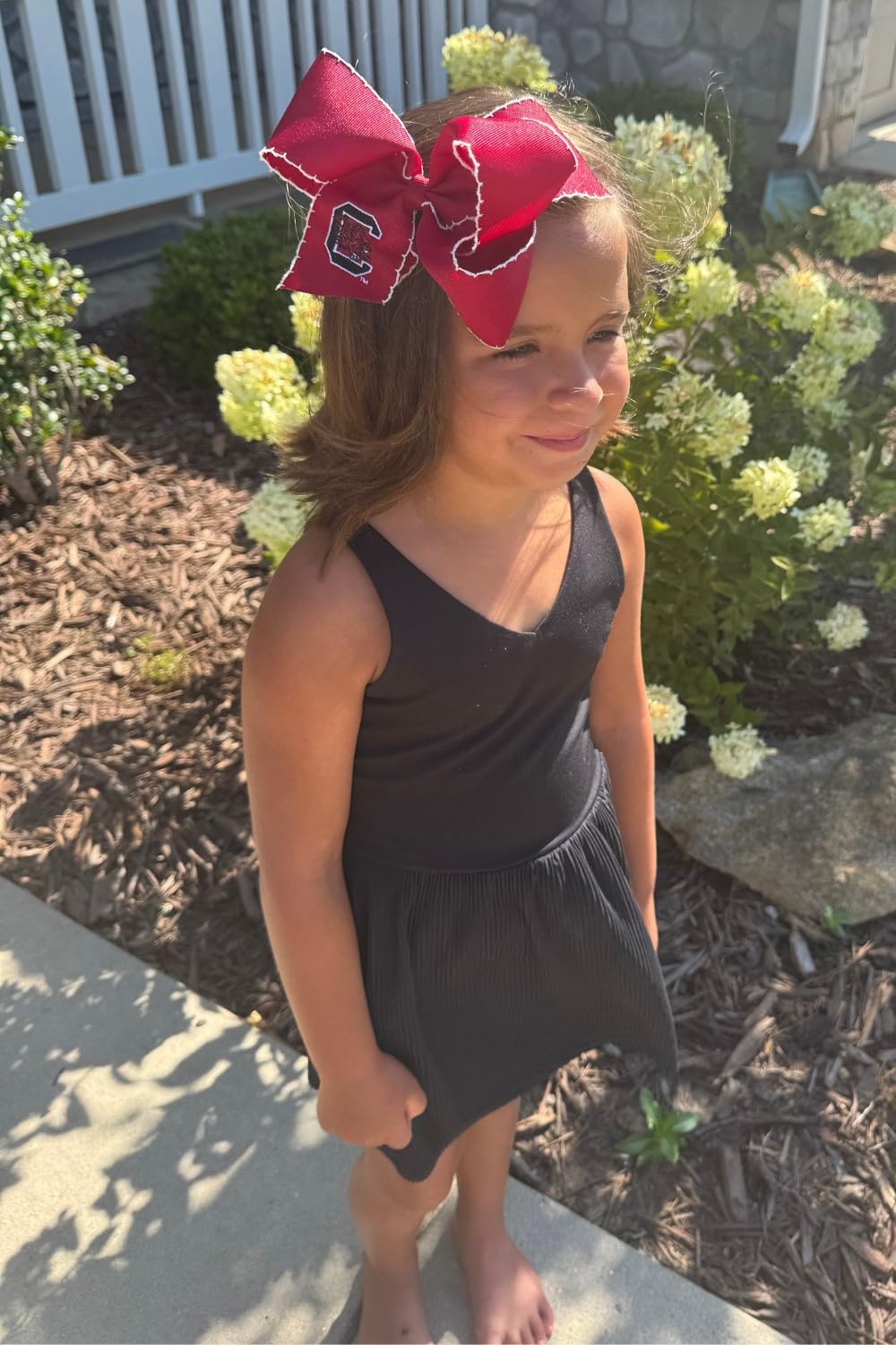 Divine Creations Girls' Collegiate Themed Game Day Logo Print Hair Bow by Wee Ones on a WeeStay Clip, Moonstitch, King, South Carolina