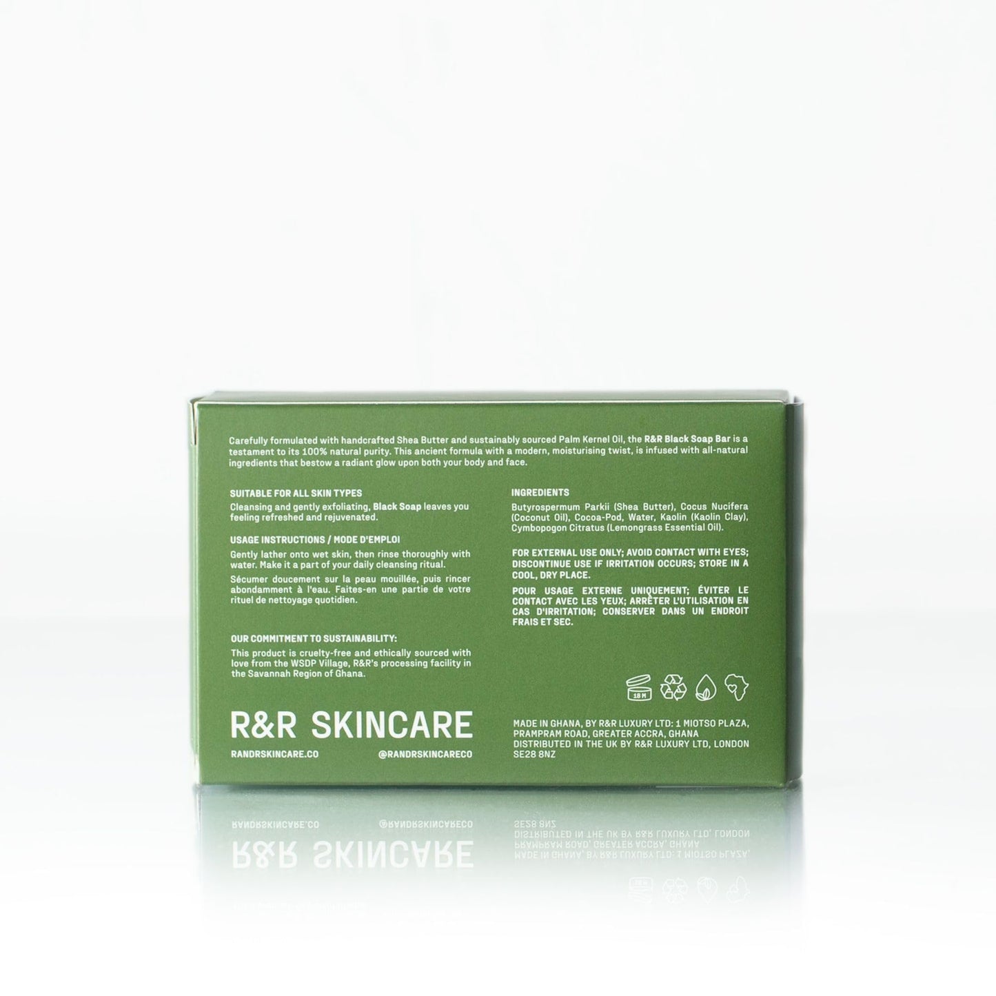 R&R Skincare Revive Black Soap Bar – African Black Soap for Face & Body – Handcrafted with Shea Butter & Palm Kernel Oil – Deep Cleansing & Moisturizing – Gentle for All Skin Types