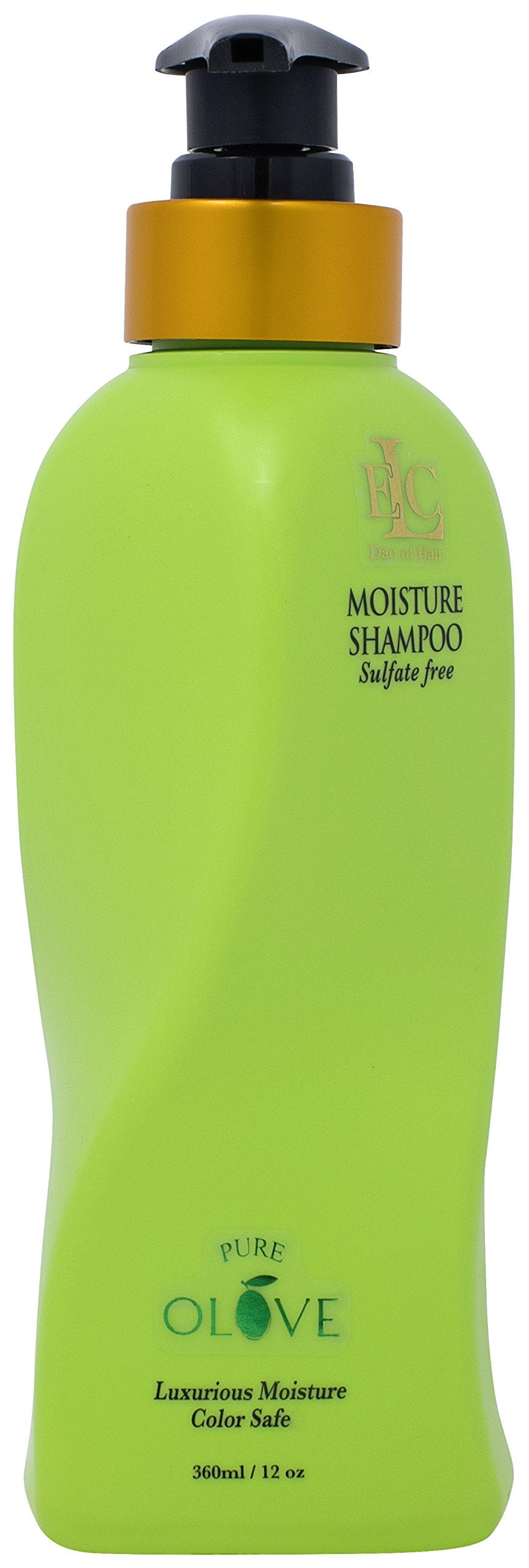 ELC Pure Olove Moisturizing Shampoo (12oz)- Sulfate Free Color Safe Shampoo Moisturizes, Nourishes, Balances & Repairs, Dry, Keratin Smoothing Treated, Multi Textured Hair.
