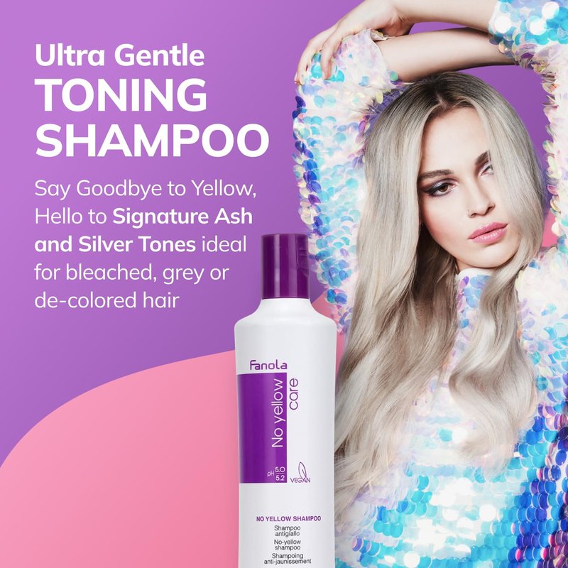 Fanola No Yellow Shampoo Bundle - Purple Shampoo & Incredible Foam for Blonde Hair