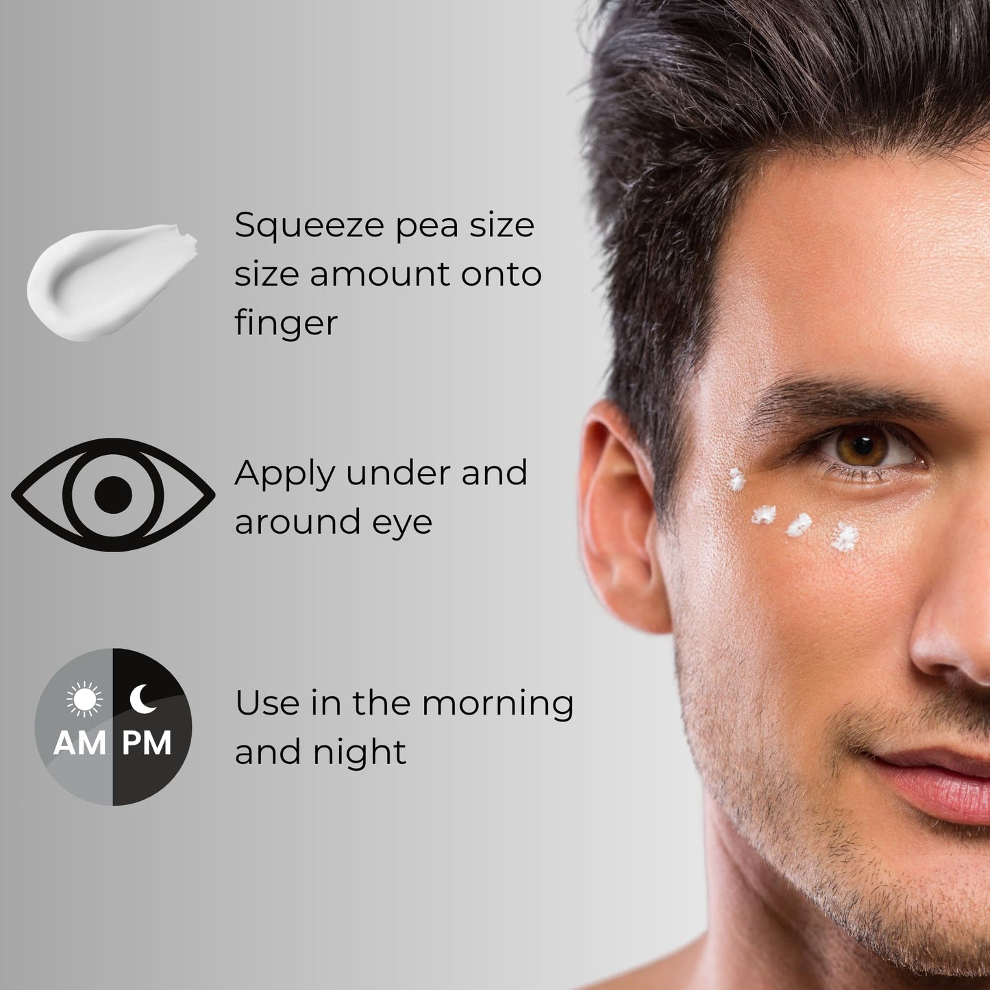 ATWATER Men's Eye Cream, Anti-Aging Under Eye Treatment for Circles, Puffiness and Fine Lines, Hydrating Face Moisturizer for Men