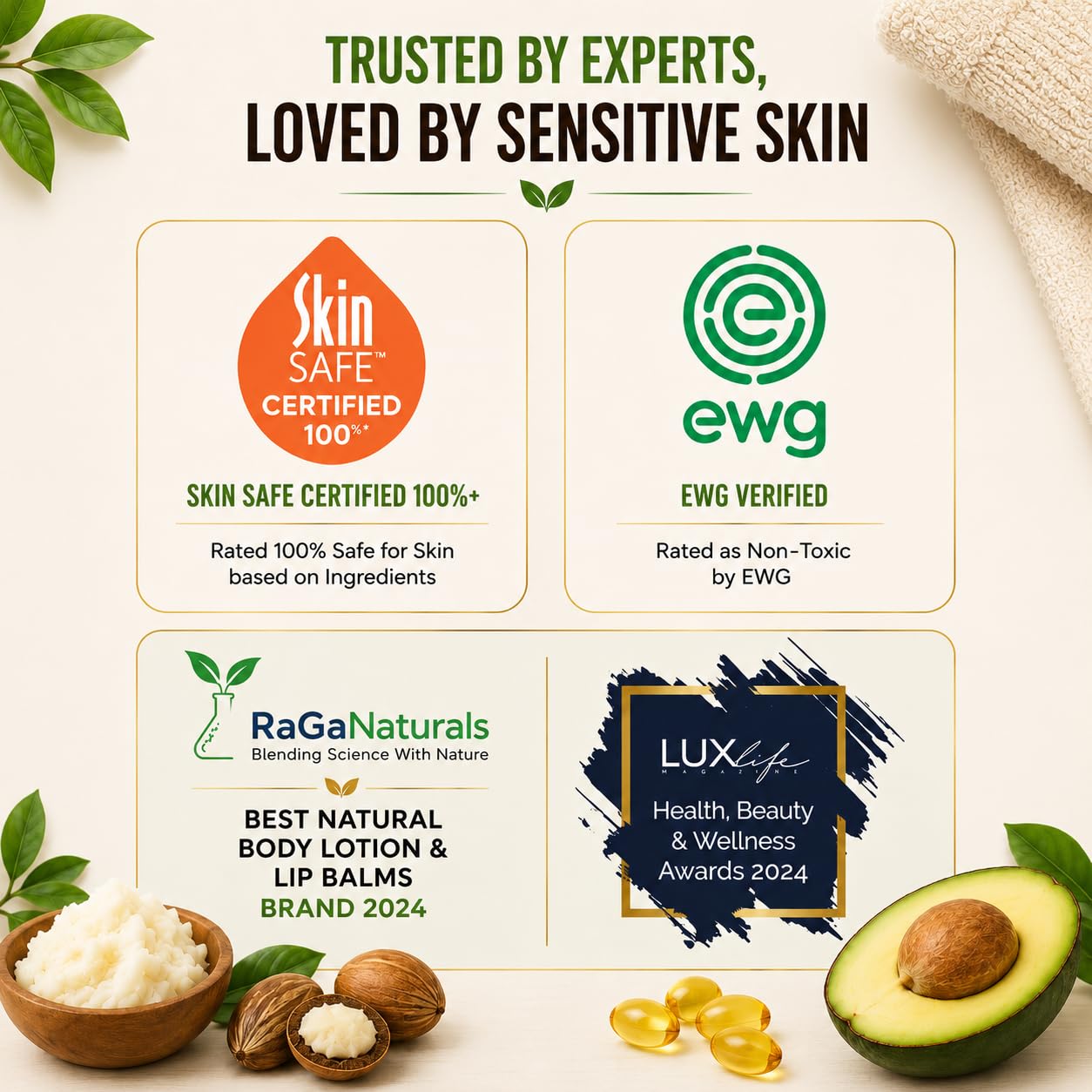 RaGaNaturals Natural Unscented Body Lotion for Dry Skin with Shea Butter and Vitamin E & B5 - Hydrating, Nourishing, Fragrance Free Hand Moisturizer With Organic Essence - For Women, Men, Kids - 8 Oz