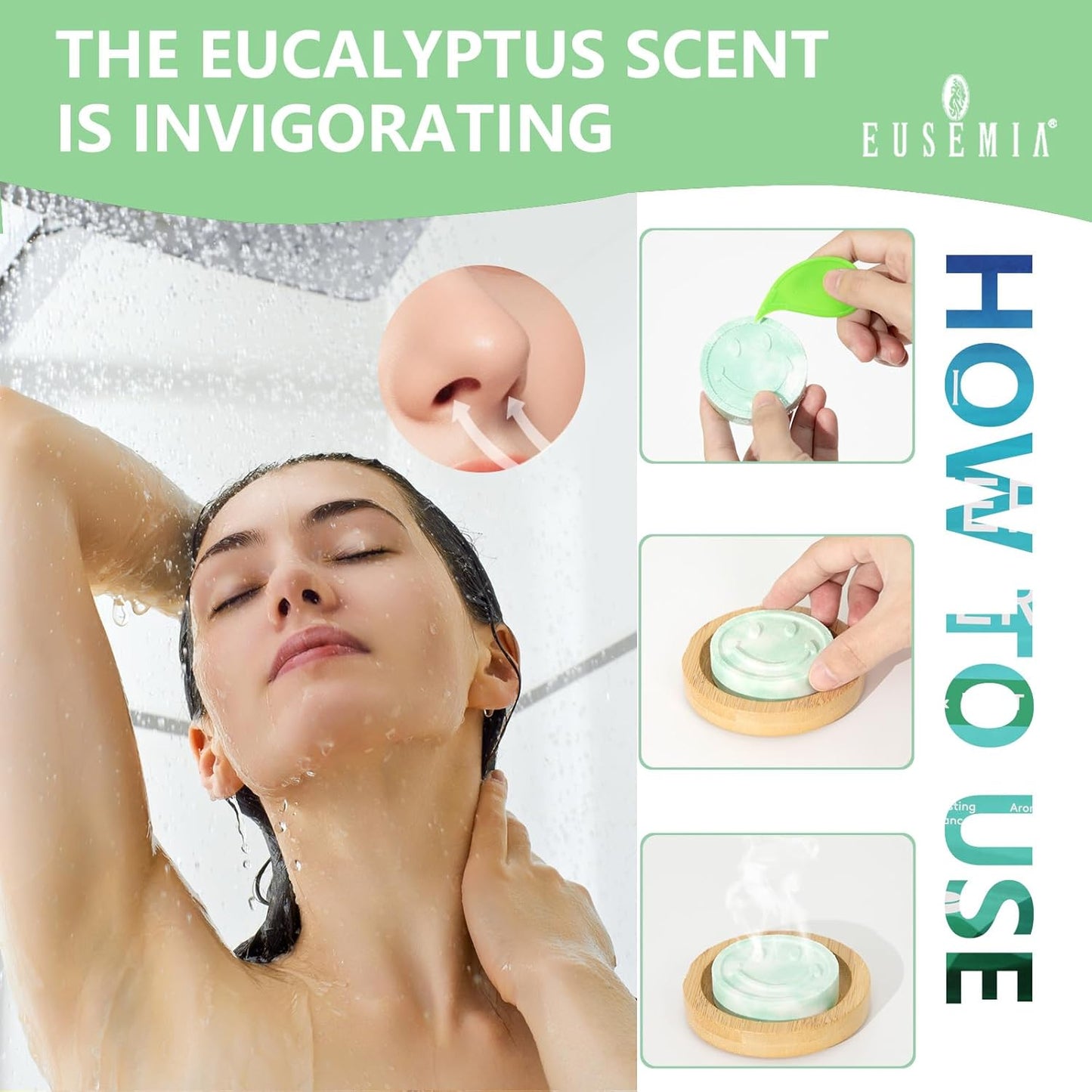 Eucalyptus Shower Steamers - Aromatherapy Shower Bombs with Mint Essential Oils | 24 PCS for Stress Relief