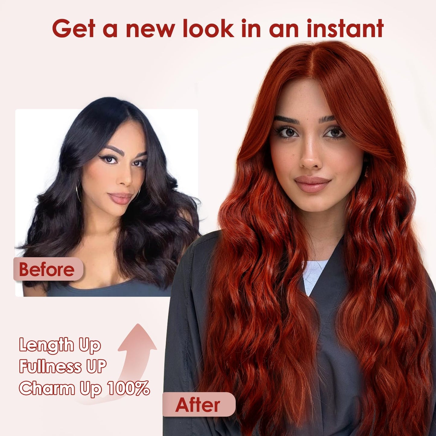 SHINLEA Brown Highlight Wig for Women, 26 Inch Long Wavy Lace Hairline Middle Part Natural Looking Synthetic Heat Resistant Fiber Wigs for Daily, Party, Halloween and Cosplay, Brown Highlight