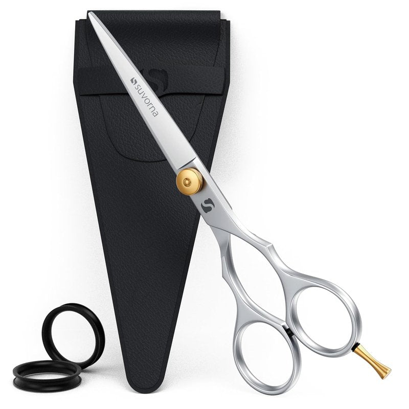 Suvorna Hair Cutting Scissors - 5.5" Professional Barber Shears for Precision Grooming | Right-Handed for Men, Women, Kids