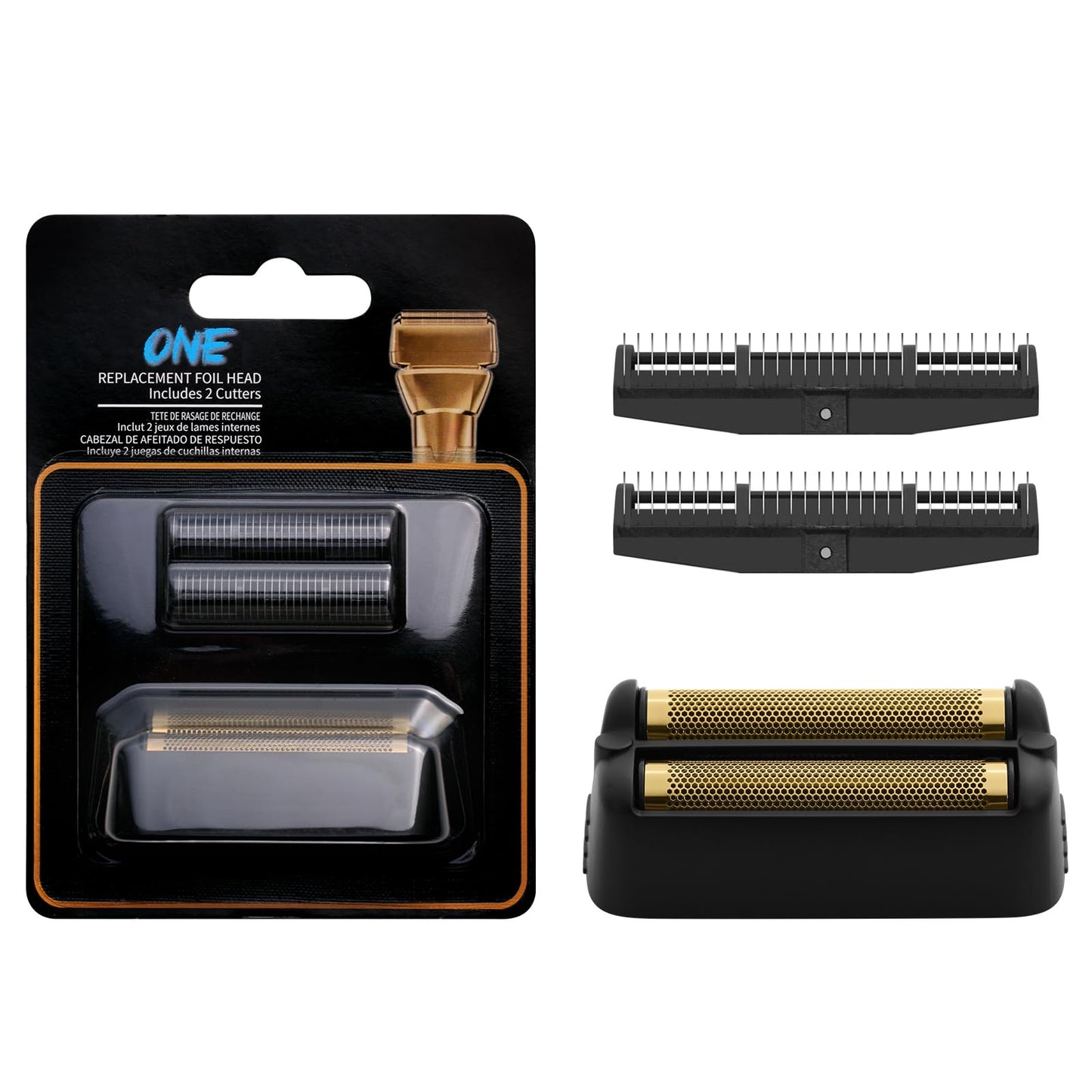 Replacement Foil and Cutters compatible with BaBylissPRO FXONE Double Foil Stick Shaver
