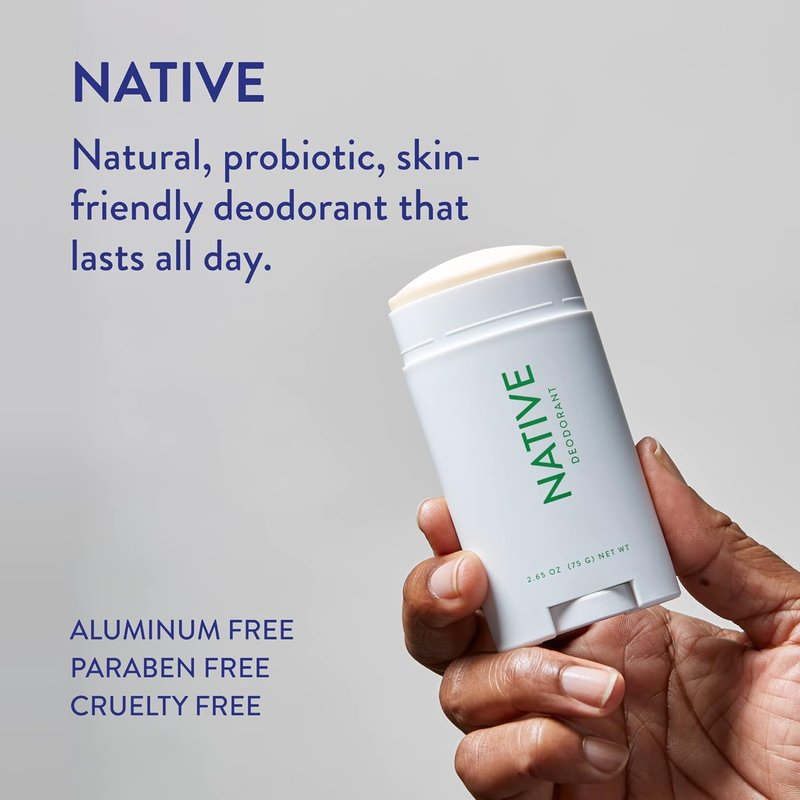 Natural Deodorant - Aluminum-Free Formula with Baking Soda, Probiotics & Coconut Oil | Eucalyptus & Mint & Charcoal - Pack of 2