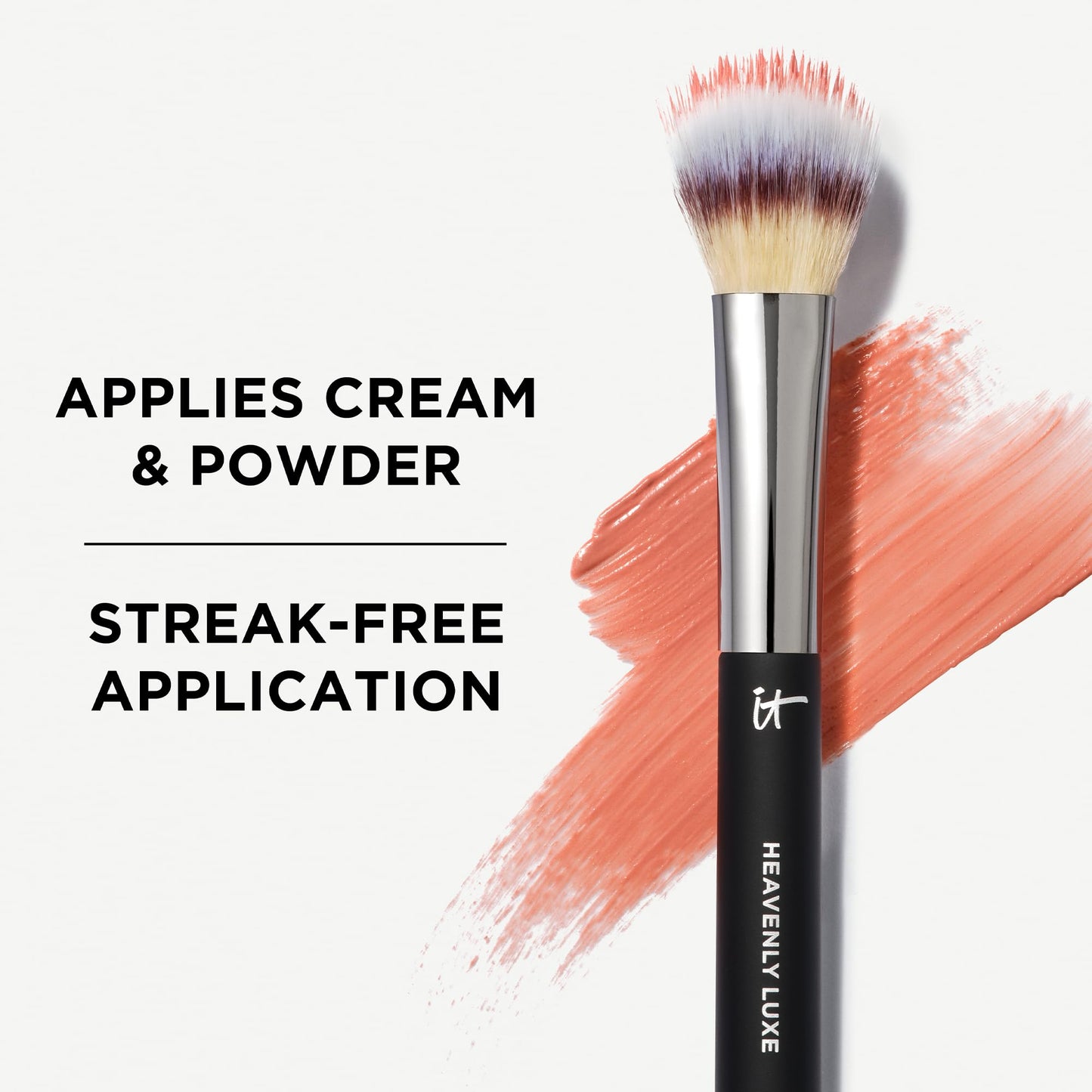 IT Cosmetics Heavenly Luxe Cream Blush Brush #3 - Face Brush for Blush Cream and Bronzer Blush - Soft Bristles - Flawless, Streak-Free Application