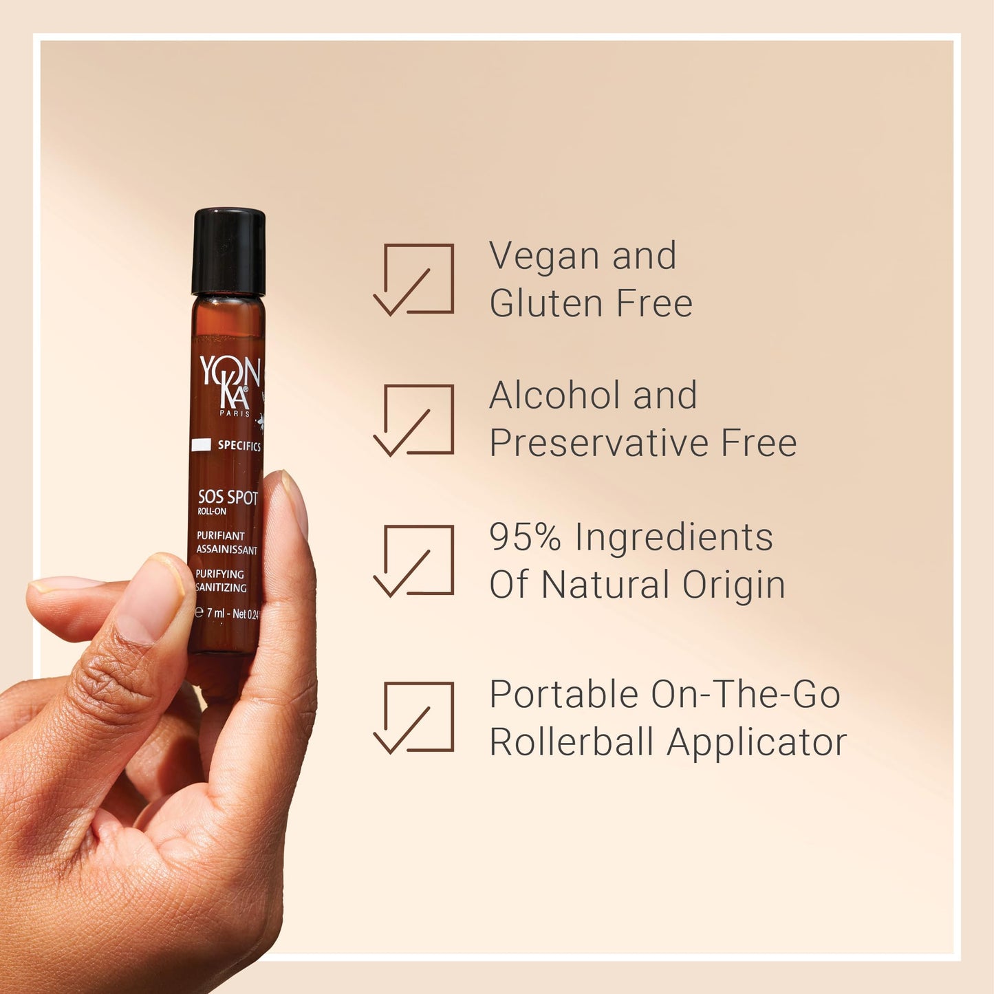 Yon-Ka SOS Spot Roll-On, Targeted Blemish Treatment, Travel Size