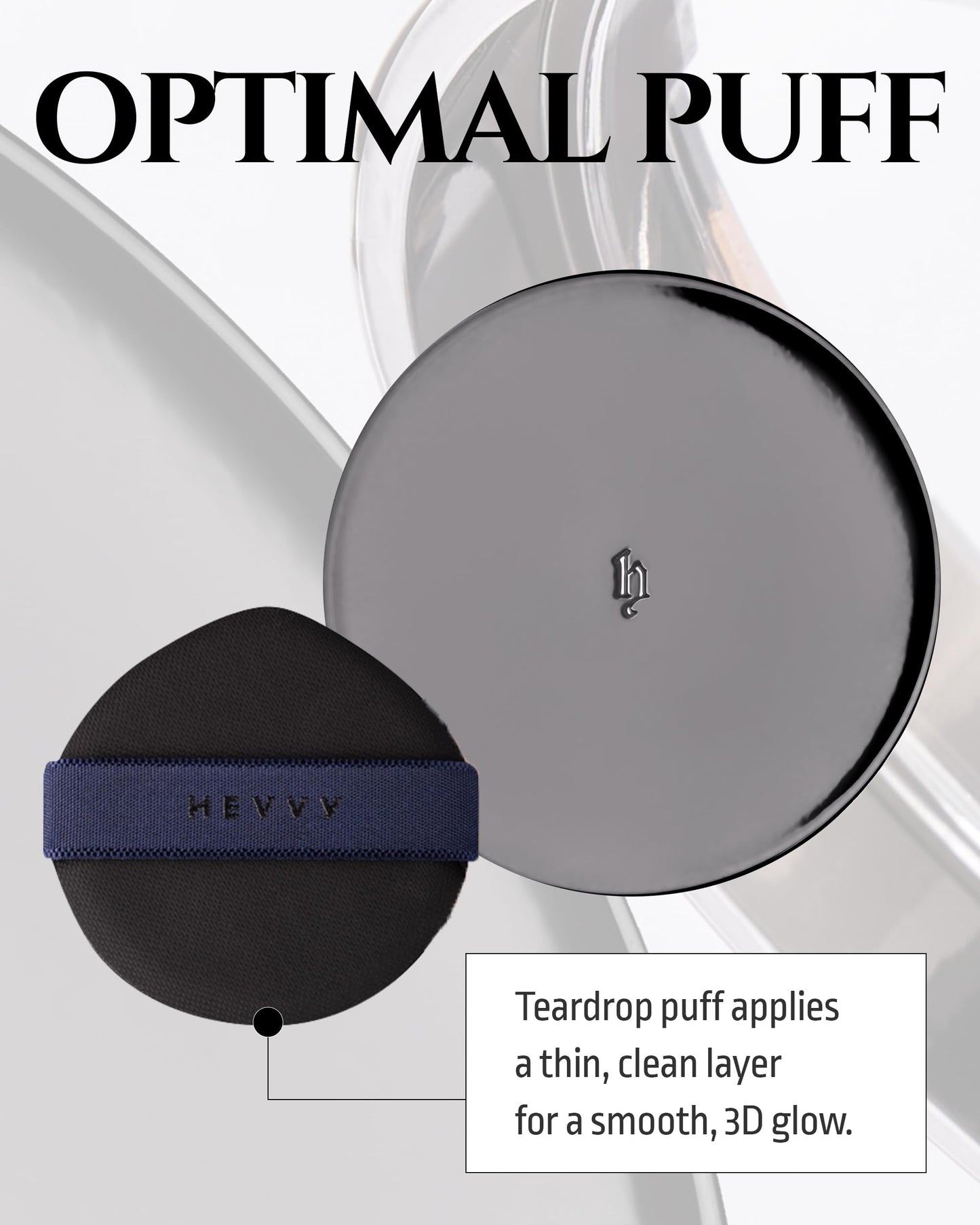 HEVVYMAKEUP H Cushion Semi Matte No.23 Medium Begie - Korean Makeup All Day Flawless Coverage Foundation for Neutral Dry Skin - Poreless Airy Weightless Coverage, 0.35oz.