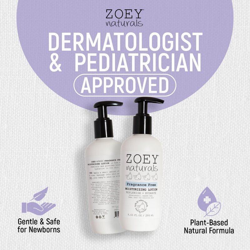 Absolutely Natural Zoey Naturals Fragrance-Free Head to Toe Baby & Toddler Wash – Tear-Free Body Wash and Shampoo with Gentle pH for Sensitive Skin – 9.65 oz