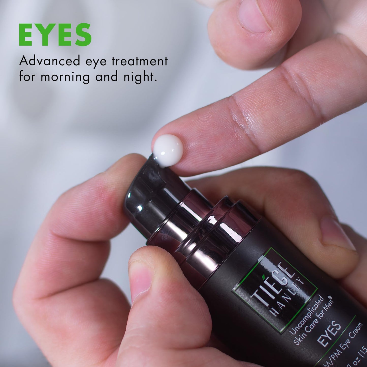 Tiege Hanley Mens Under Eye Cream for Dark Circles, EYES (2-Pack) - Eye Cream for Puffiness & Bags Under Eyes - Firming Anti-Aging Eye Wrinkle & Fine Lines Cream - Tightening Eye Bags Treatment