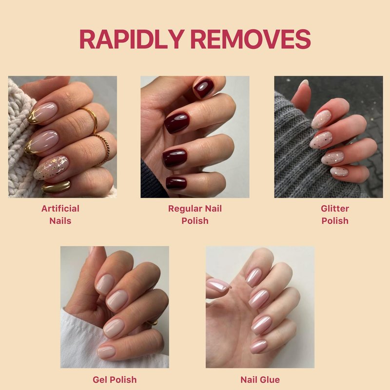 Nourishing Acetone Nail Polish Remover | Professional Quality | Rapidly Removes Natural, Natural, Gel, Acrylic, and Glitter Nails | 16 Fl oz