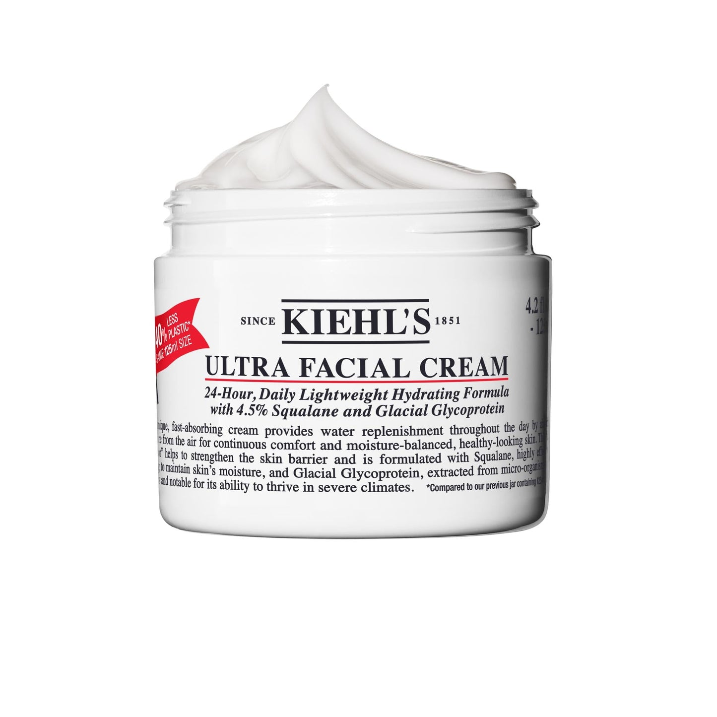 Kiehl's Ultra Facial Cream Moisturizer, Daily Lightweight Face Cream Hydrates Skin, Lotion with Pro-Ceramides, Provides Lasting Hydration and Moisture Surge, For All Skin Types, Fragrance Free