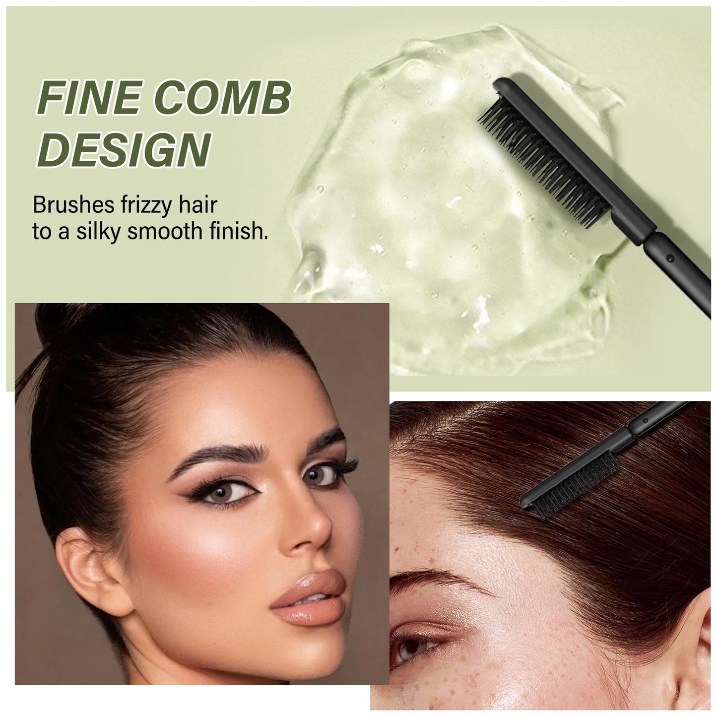 AFGHOUZ Dual-Ended Hair Finishing Stick, Flyaway Hair Tamer Stick, Clear Hair Styling Gel Stick Fix Irregular Hair, Small Broken Hair, Refreshing Not Greasy