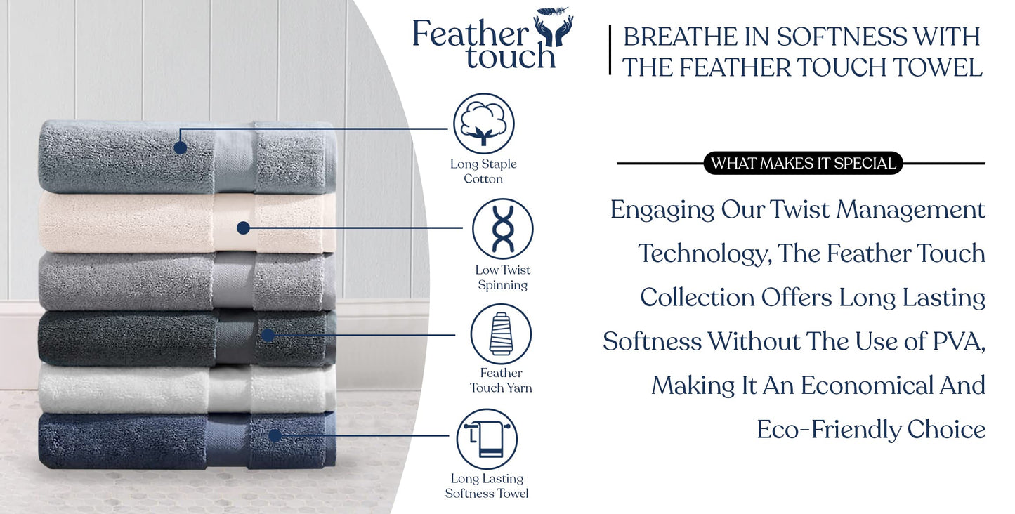 Delara Organic Cotton Luxuriously Plush Washcloths Pack of 6 | GOTS & Oeko-TEX Certified | Premium Quality Face Towels | Feather Touch Technology|650 GSM Long Staple|Soft, Quick Dry & Ultra-Absorbent