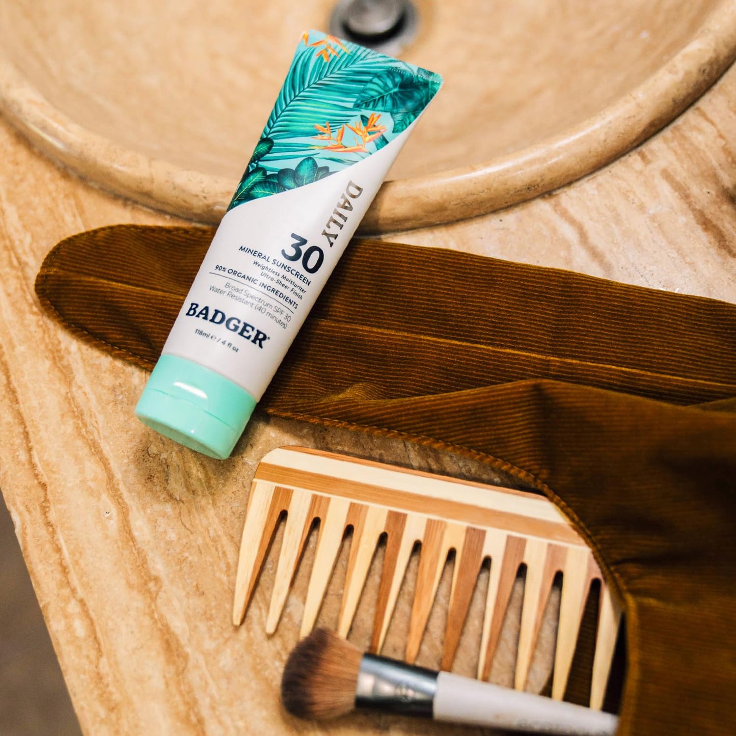 Badger SPF 30 Active Mineral Sunscreen + SPF 30 Daily Mineral Sunscreen, Reef-Friendly Sunscreen with Zinc Oxide