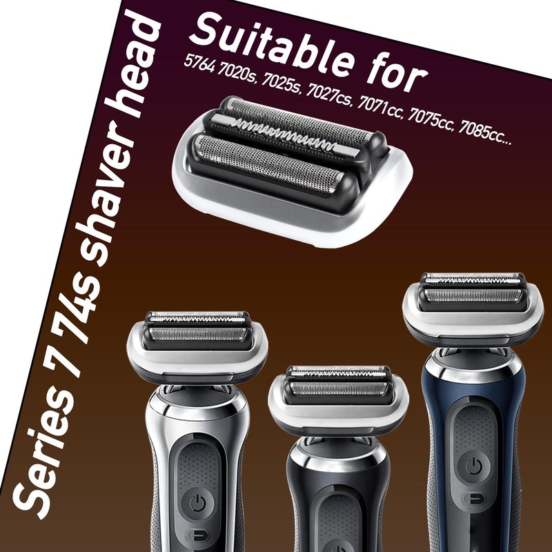 FRASAM 2Pcs 74S Replacement Head for Series 7 Shavers, Compatible with New Generation S7 7020s, 7025s, 7027cs, 7071cc, 7075cc, 7085cc, etc.