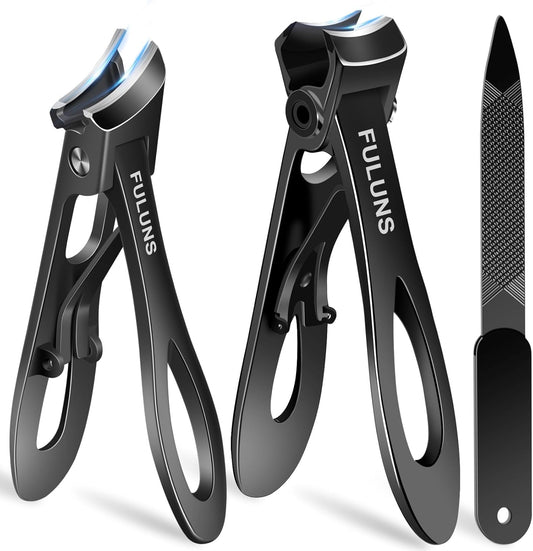 Toenail Clippers for Men Thick Toenails with 16MM Wide Jaw Opening, Large Nail Clippers for Seniors Thick Nails with Long Handle, Heavy Duty Sharp Slanted Nail Cutter Gifts for Men Women Adults