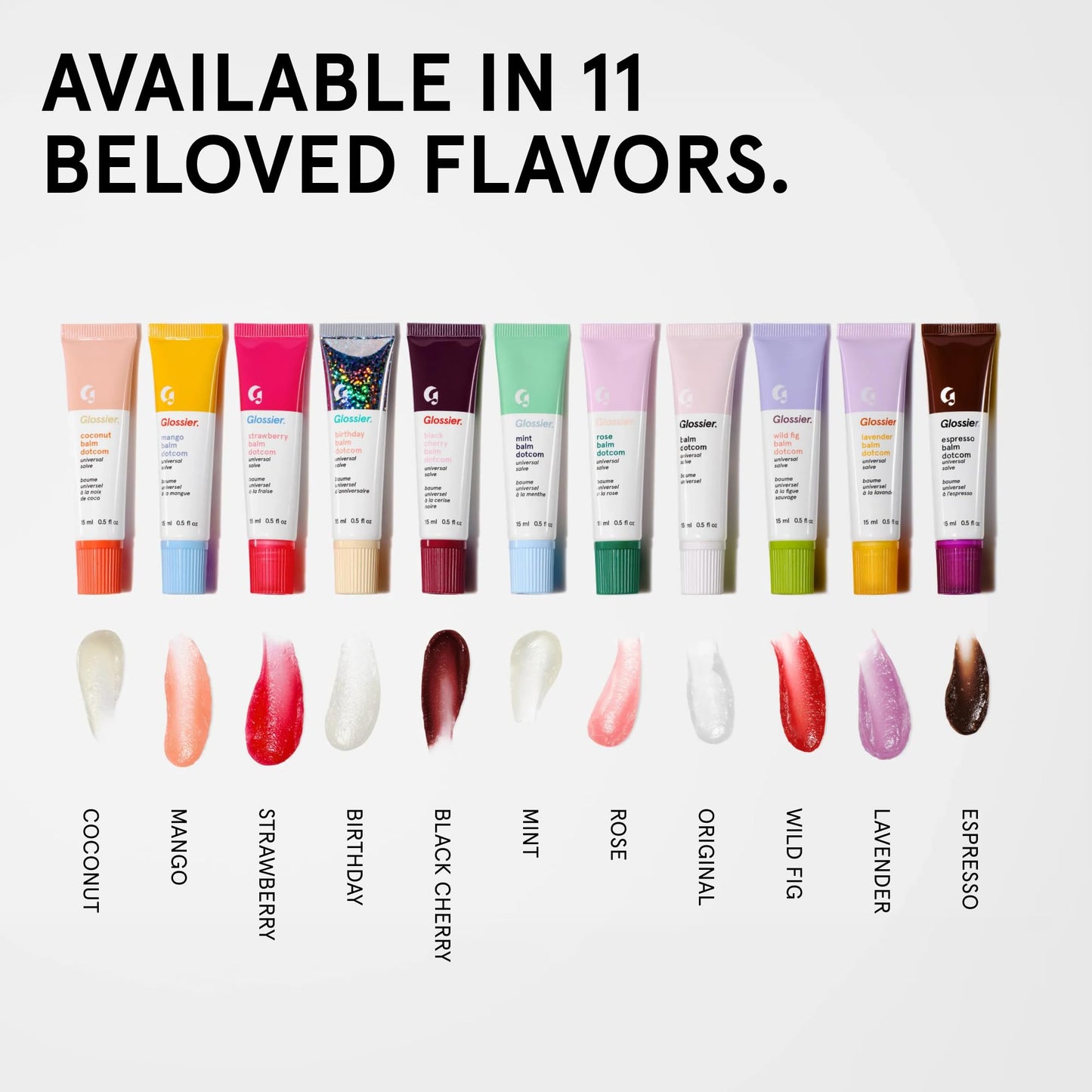 Glossier Balm Dotcom Hydrating Tinted Lip Balm - Universal Salve, Up to 12 Hour Moisture for Dry Lips, Cuticles & Skin - Lanolin, Beeswax & Castor Oil - Strawberry, Jammy Pink Tint, 15ml