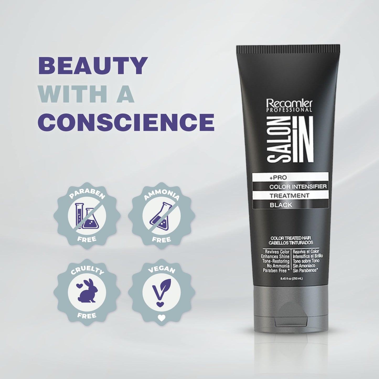 Salon In by Recamier | Pearl Beige Color Intensifier Treatment | Hair Mask For Blonde & Light Hair | 8.45 fl oz / 250 ml