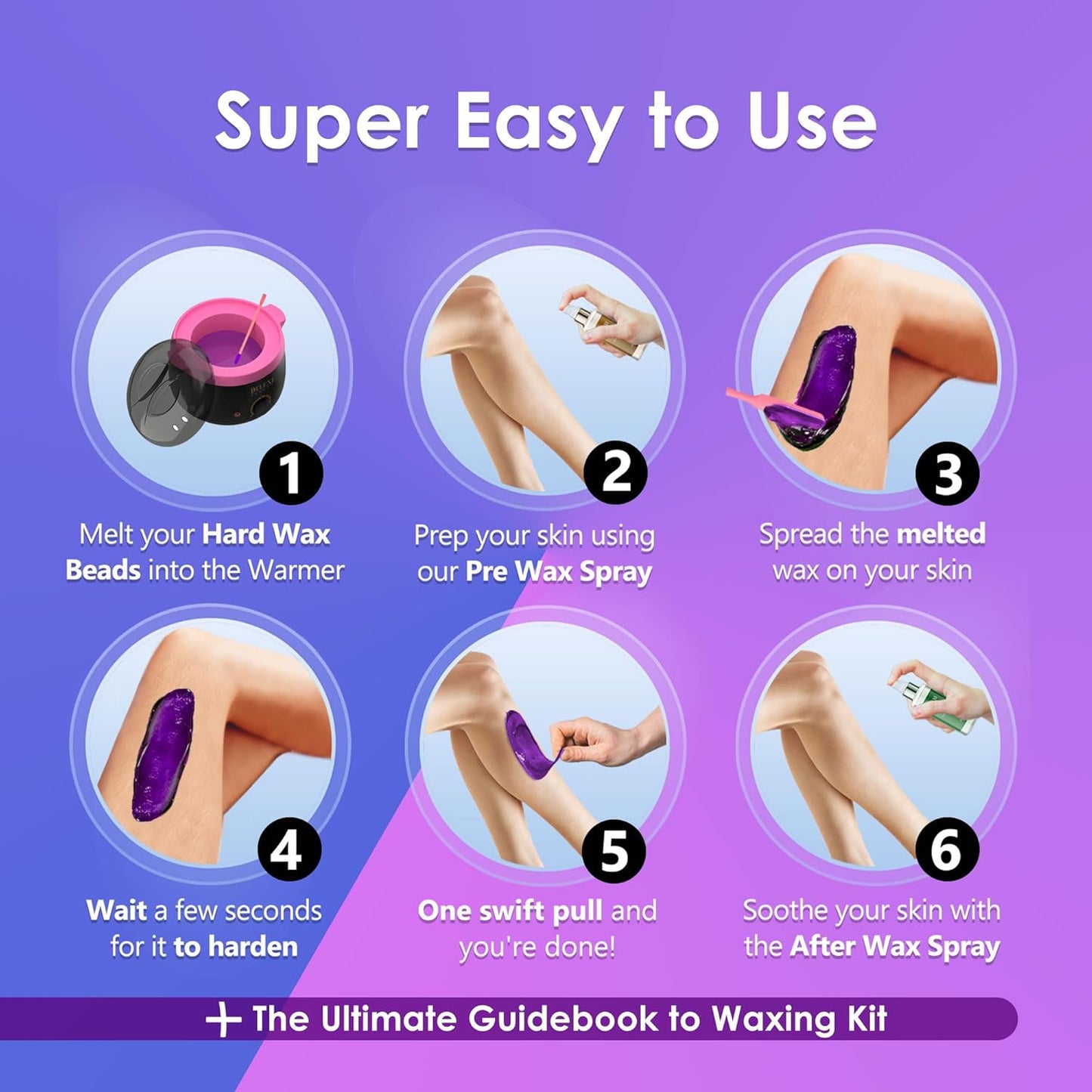 Athlete Waxing Kit - Heavy-Duty Hair Removal System for Cyclists, Swimmers & Bodybuilders | 41-Piece Grooming Set with 5 Wax Packs & Pre/Post Sprays