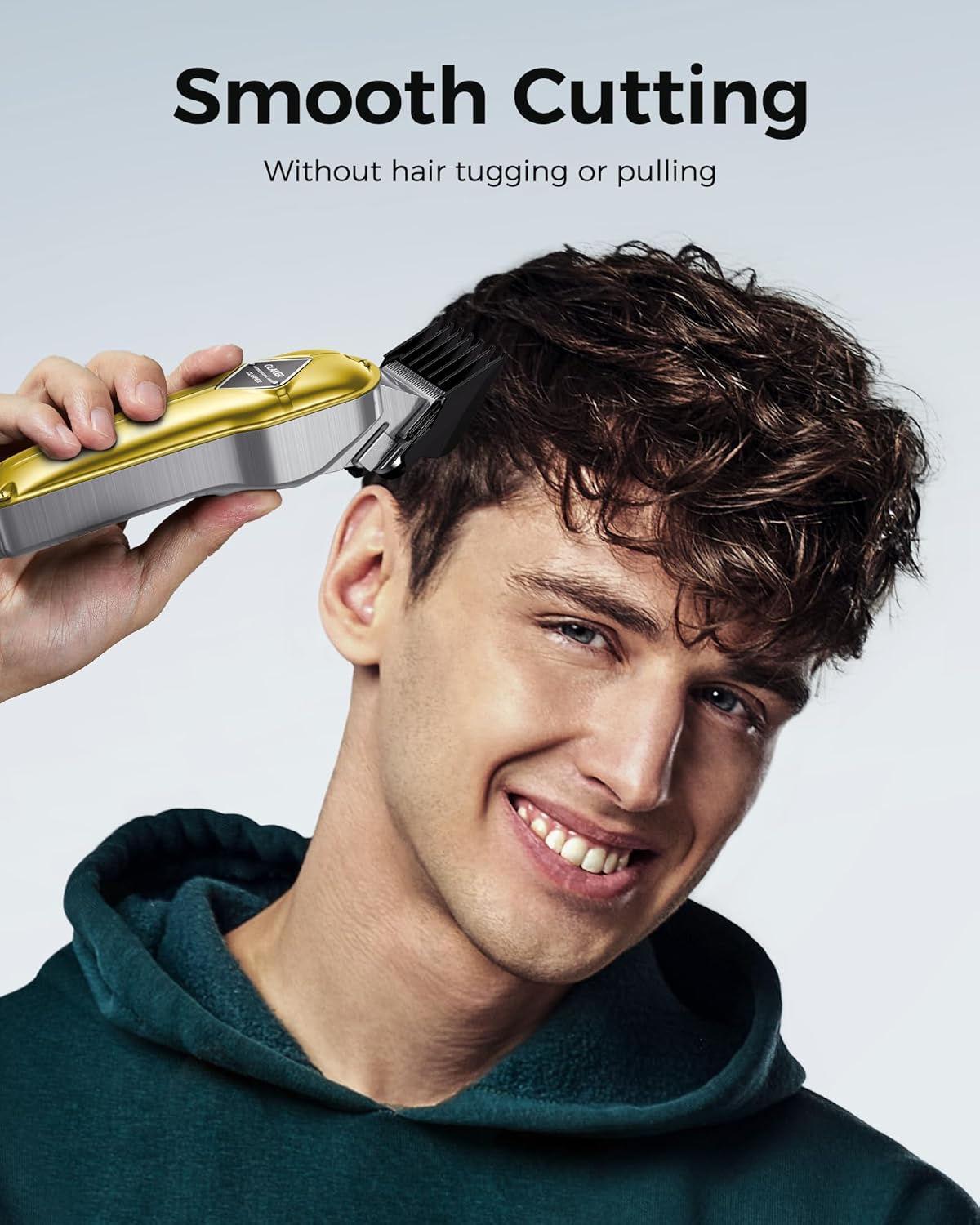 Professional Hair Clippers for Men - Cordless Barber Kit for Hair Trimming & Beard Grooming | Gold Finish
