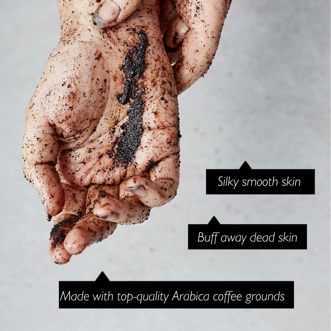UpCircle Exfoliating Coffee Body Scrub with Peppermint 220ml - Sea Salt, Eucalyptus + Coconut Oil - Exfoliates Your Skin + Improves Circulation - Natural, Vegan Exfoliator For Soft, Smooth Skin