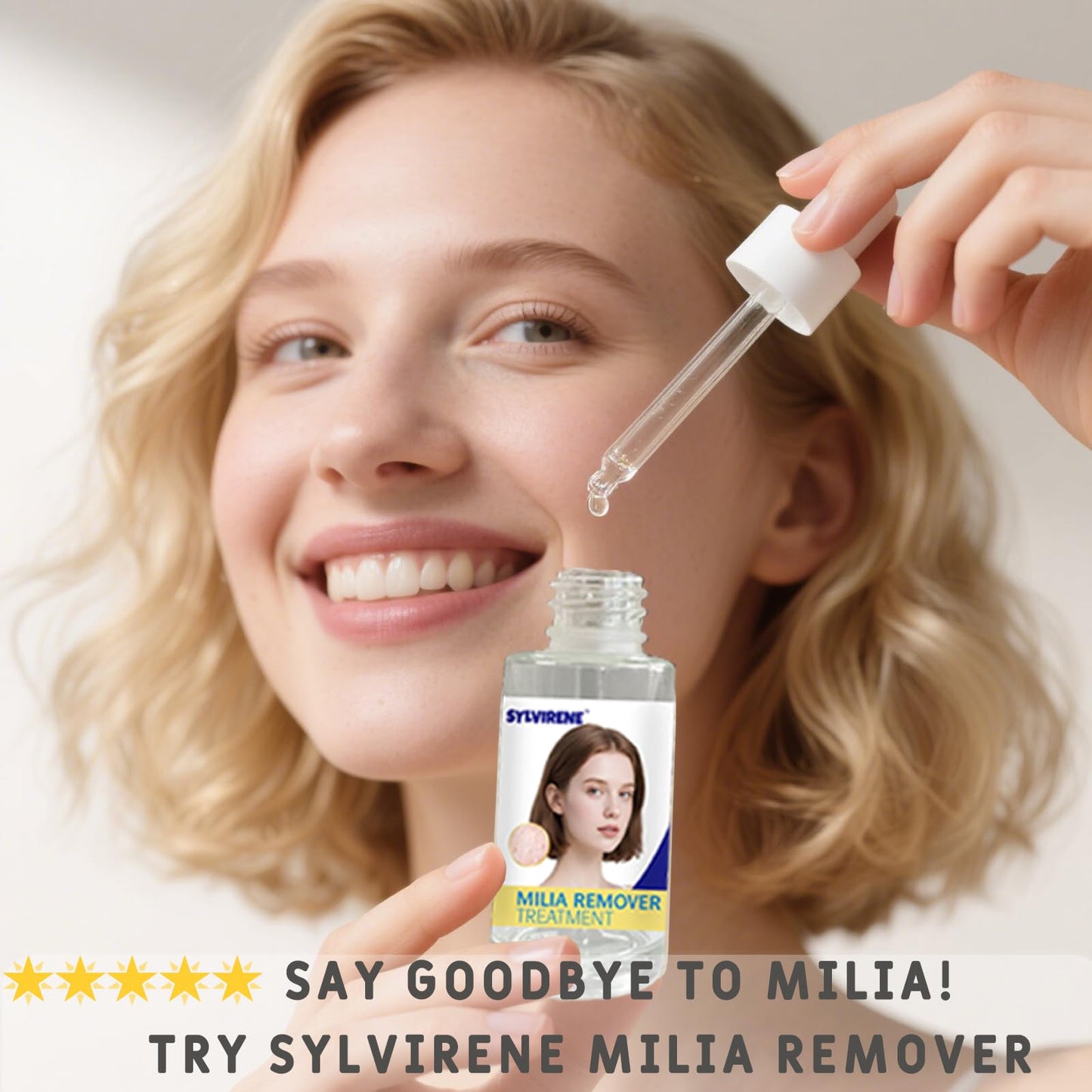 Sylvirene 40 ml Milia Remover Serum for Eyes & Face, Milia Removal Essence, Milia Spot Remover Serum for Clear Skin