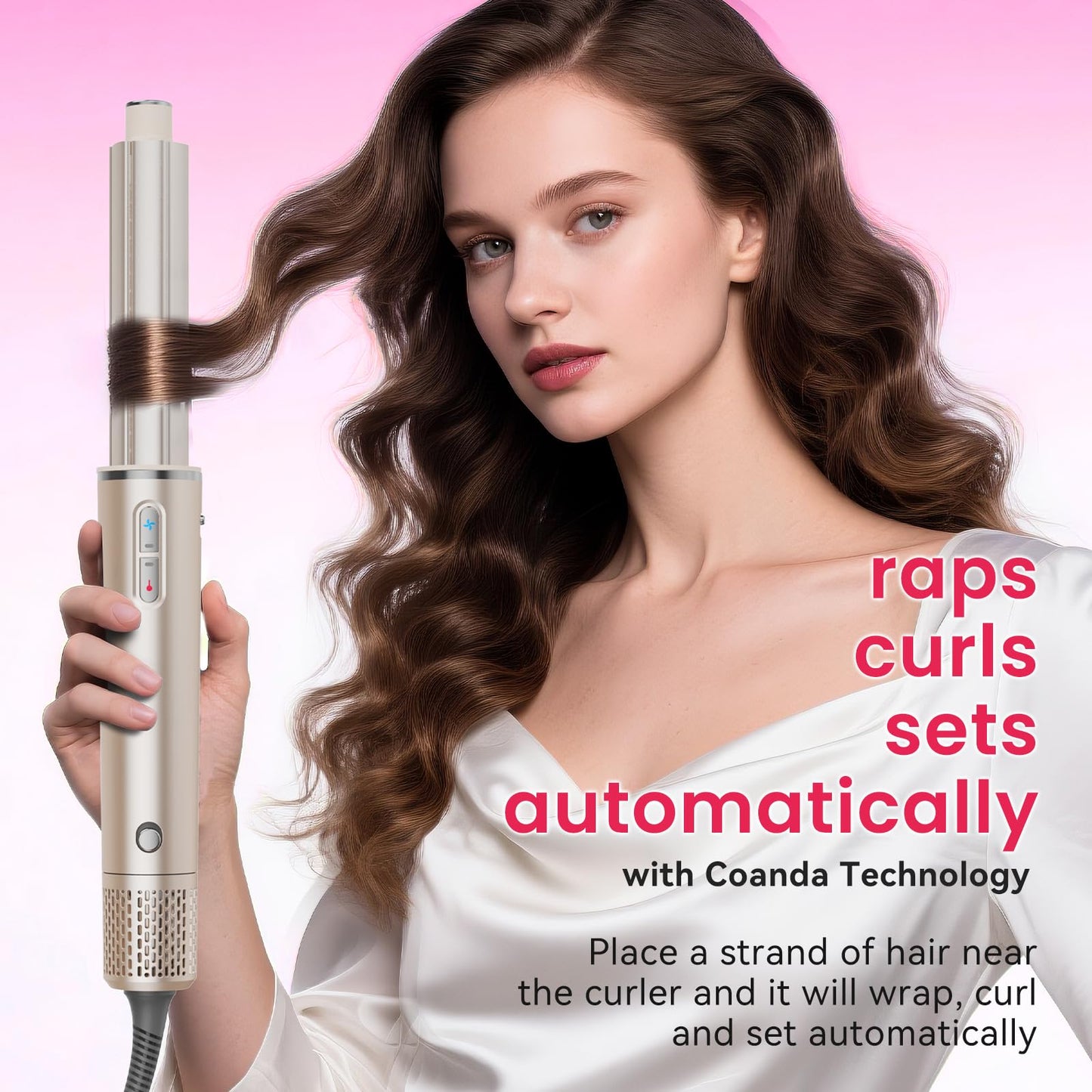 Heyfeel 5 in 1 Hot Air Styler - Professional Hair Dryer Brush with No Heat Damage, High-Speed Negative Ionic Hair Dryer, Frizz-Free Blow Dryer Brush for Drying Curling Volumizing Straightening