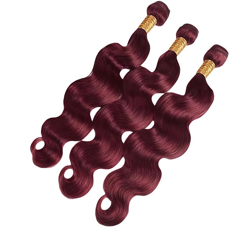 Burgundy Bundles Human Hair 99J Body Wave Bundles 8 10 12 inch Brazilian Hair 3 Bundle Wine Red Virgin Remy Hair Weave 100g Per Bundle