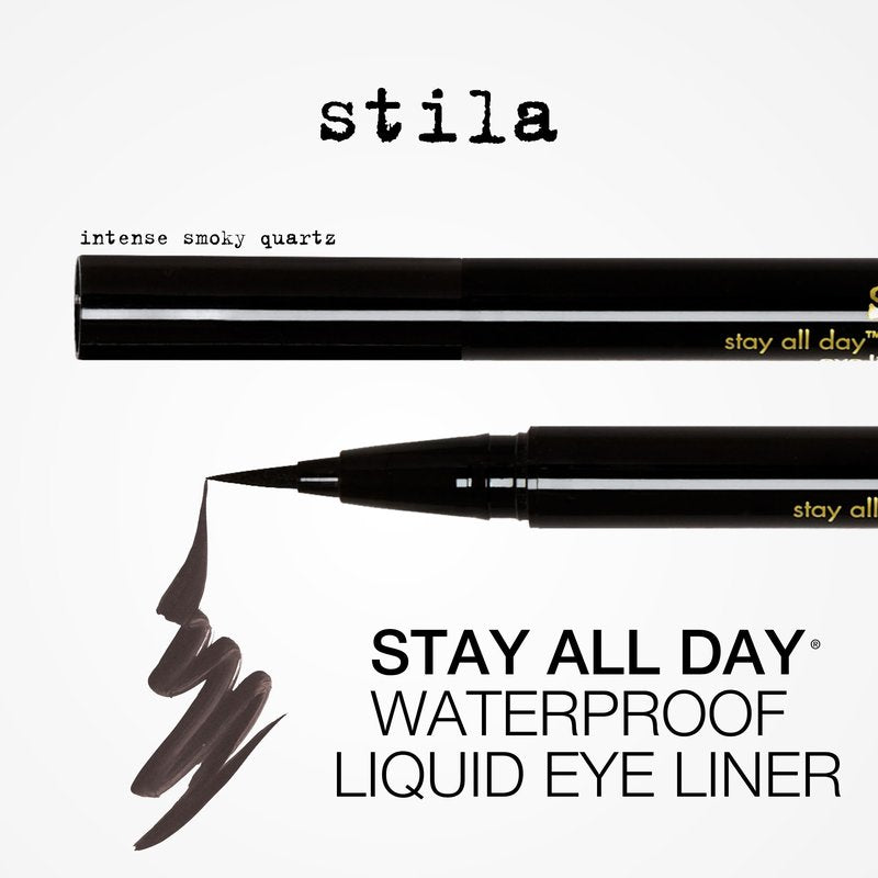 stila Waterproof Liquid Eye Liner, Stay All Day Makeup with Fine Brush Tip Lasting Satin Finish, Smudge-Proof & Transfer-Resistant