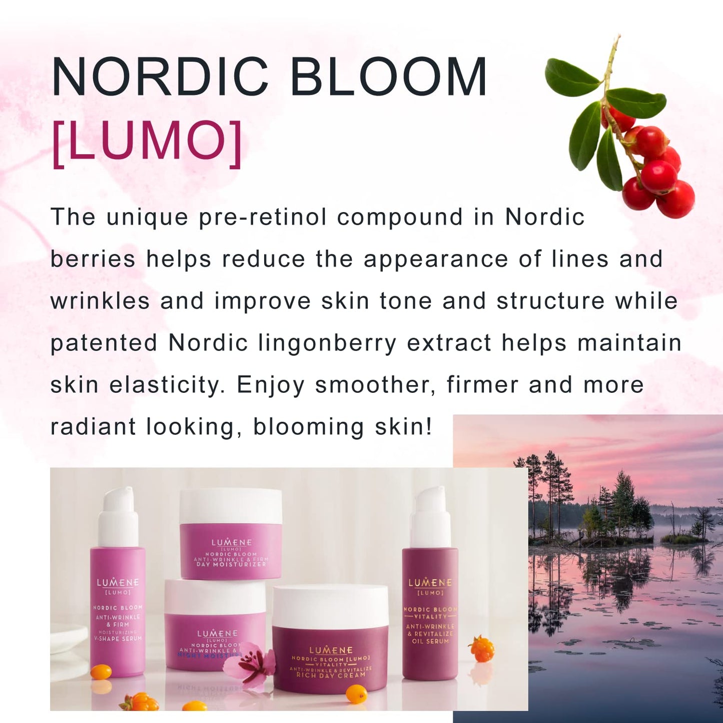 Lumene Nordic Bloom Anti-Wrinkle Firming V-Shape Serum Lingonberry 30 ml