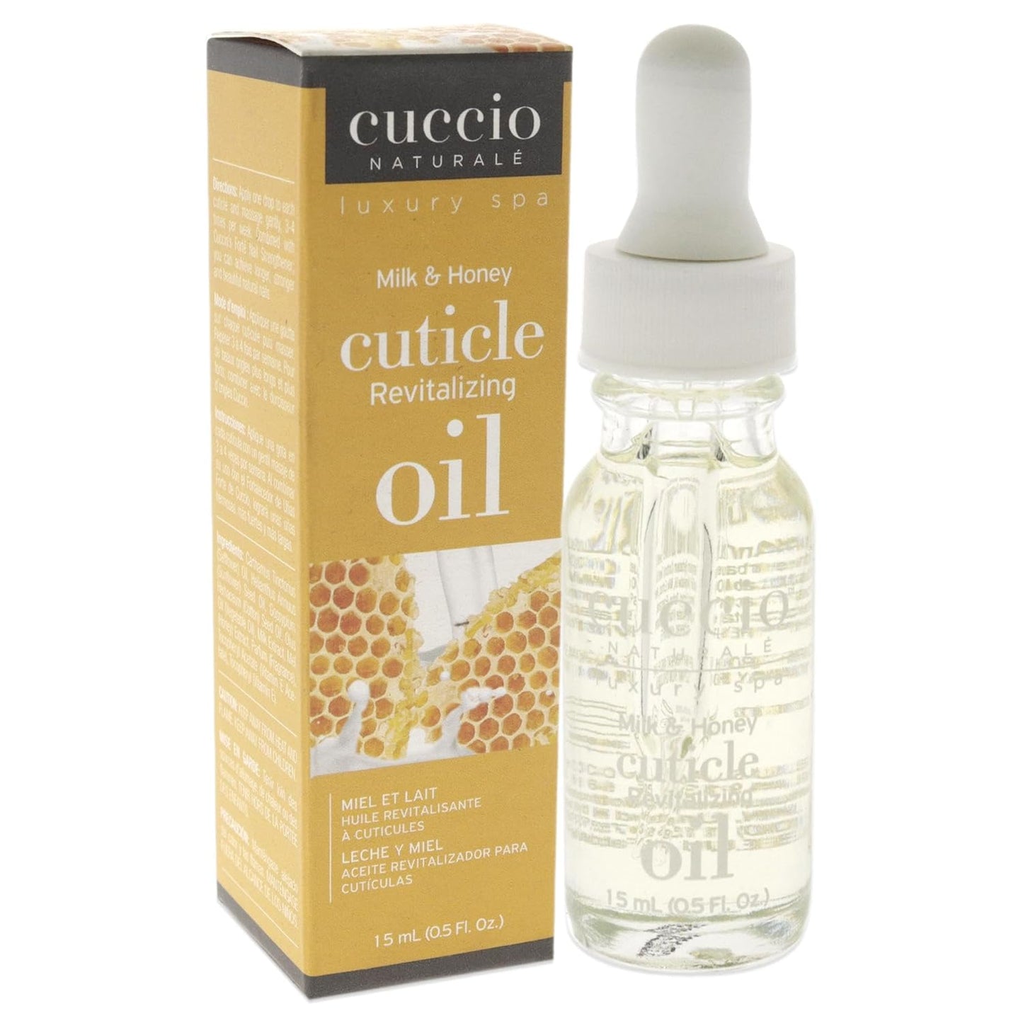 Cuccio Naturale Revitalizing Hydrating Cuticle Oil - Repair Damaged Skin & Nails - Vanilla Bean & Sugar - 2.5 Oz (Pack of 2)