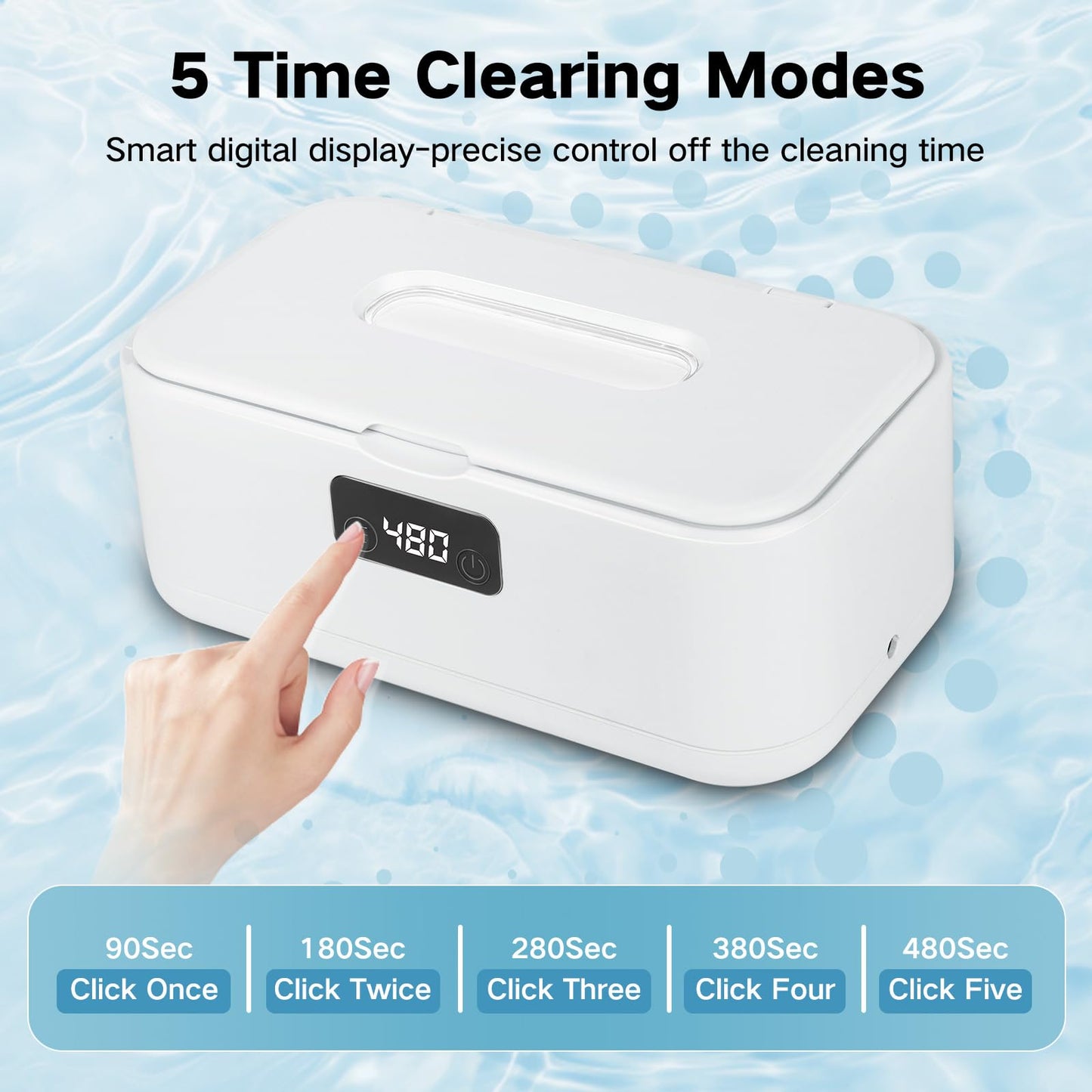 Ultrasonic Cleaner, Retainer Cleaner for Jewelry,Dentures,Braces,Eyeglasses,Mouth Guards,Ultrasonic Dentures Cleaner with 4UV-C,All-in-one Professional Ultrasonic Cleaner Machine