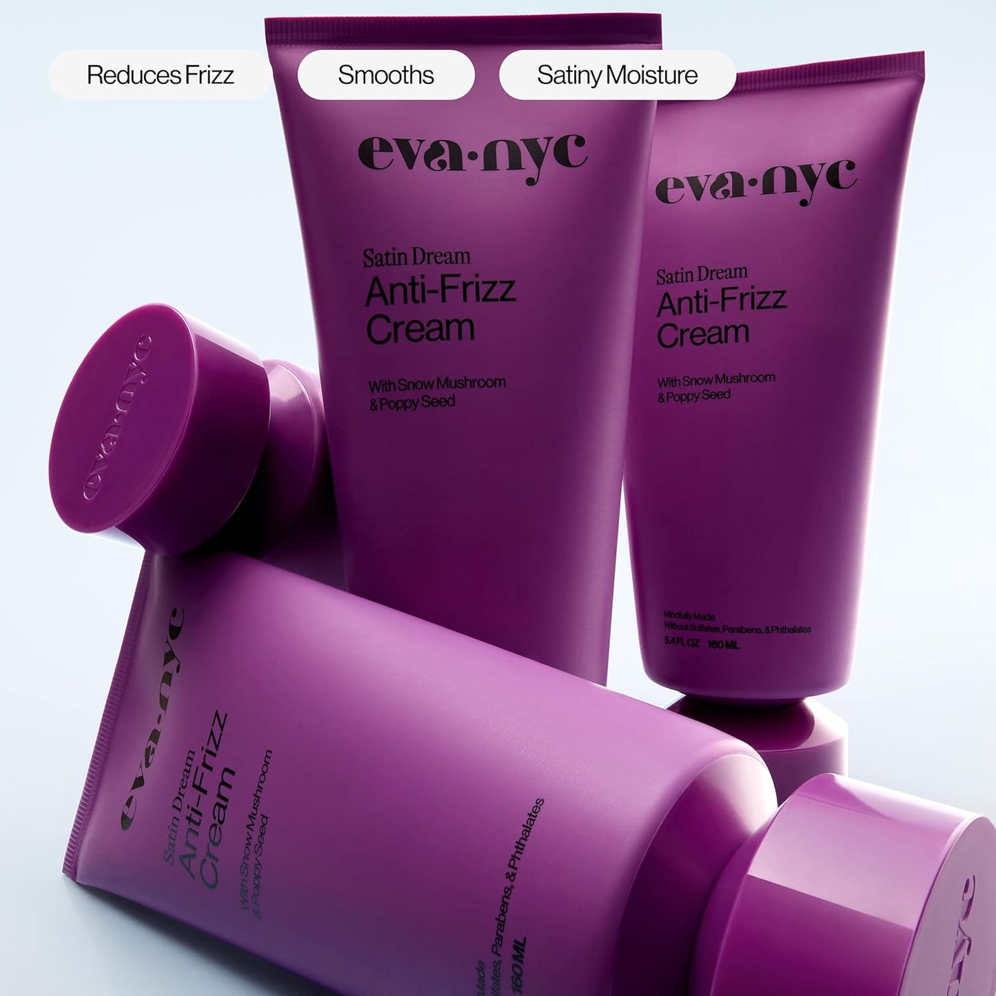 Eva NYC Smoothing Anti-Frizz Hair Cream | Leave-In Treatment for Manageable, Soft Hair - 5.4 fl oz